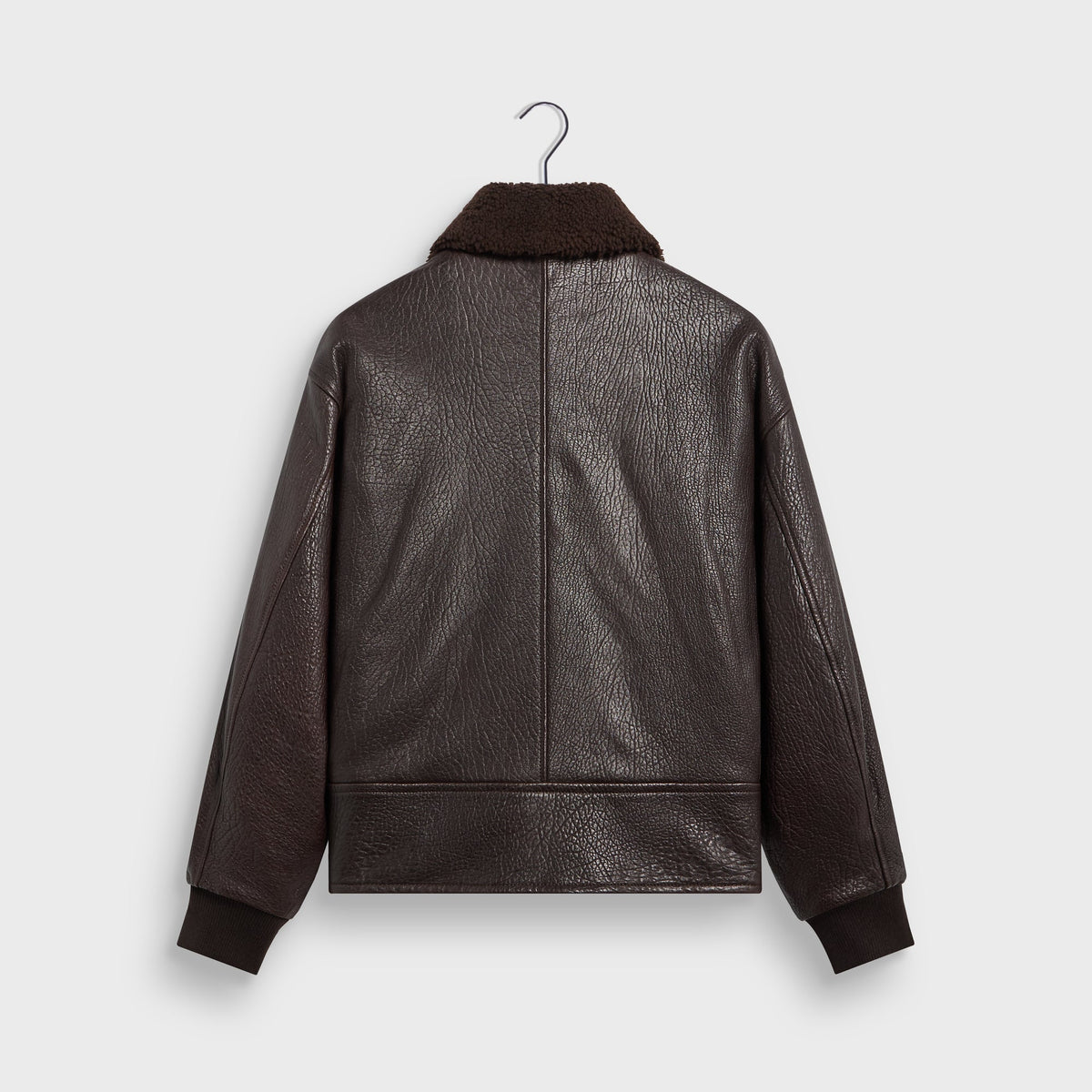 Giorgio Armani & Kith Lamb Leather Aviator Blouson Jacket - Meteorite
