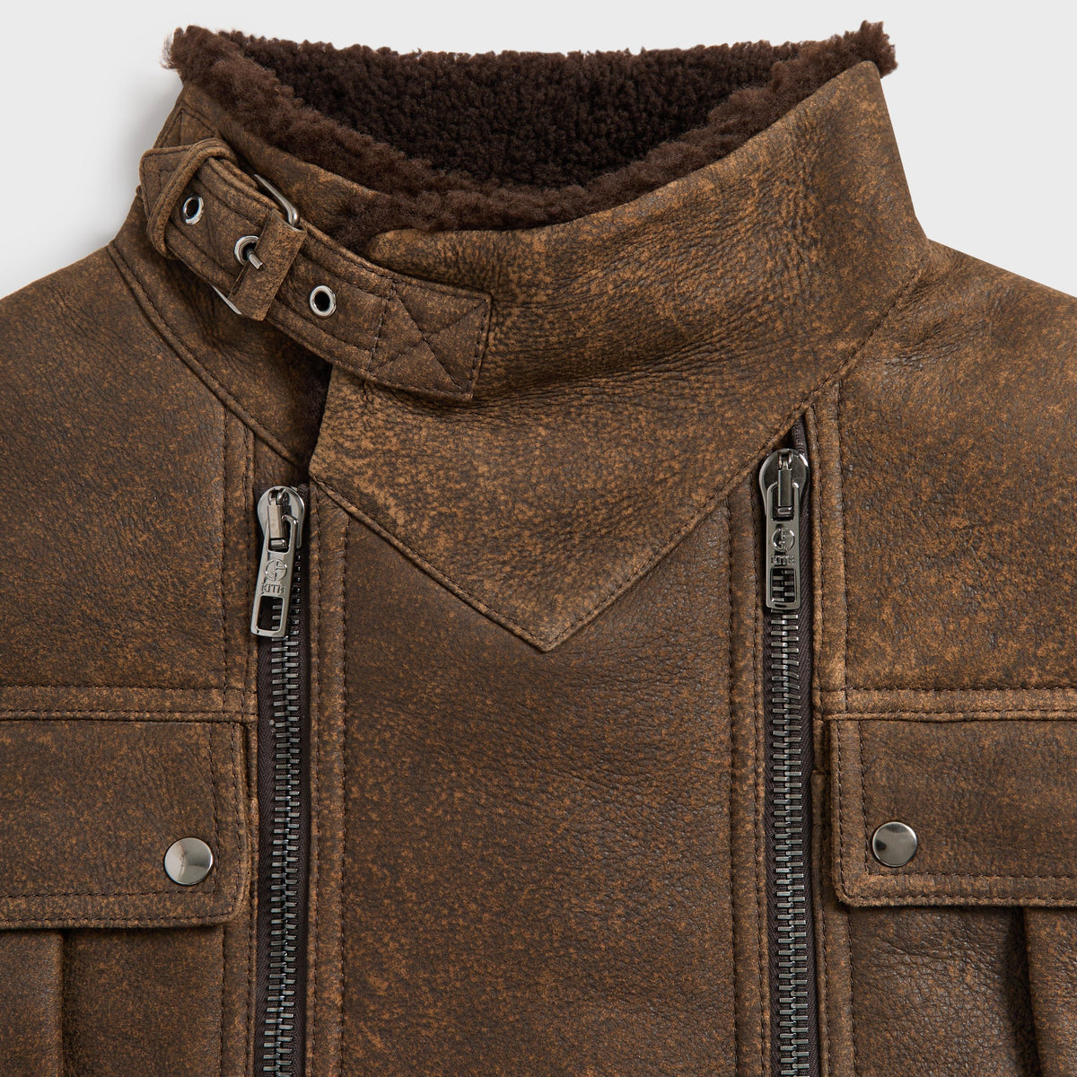 Giorgio Armani & Kith Shearling Belted Jacket - Demitasse