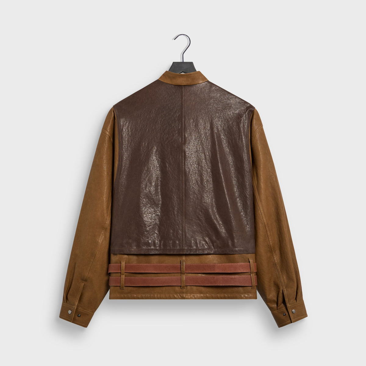 Giorgio Armani & Kith Two-Tone Lamb Leather Utility Jacket - Ermine
