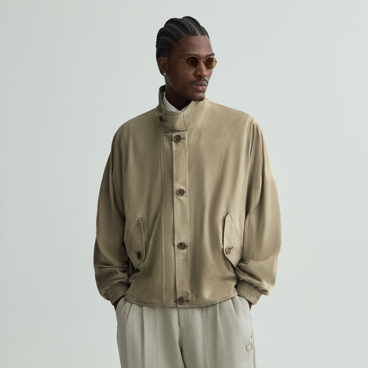 Giorgio Armani & Kith Lamb Blouson Jacket - Laurel Oak