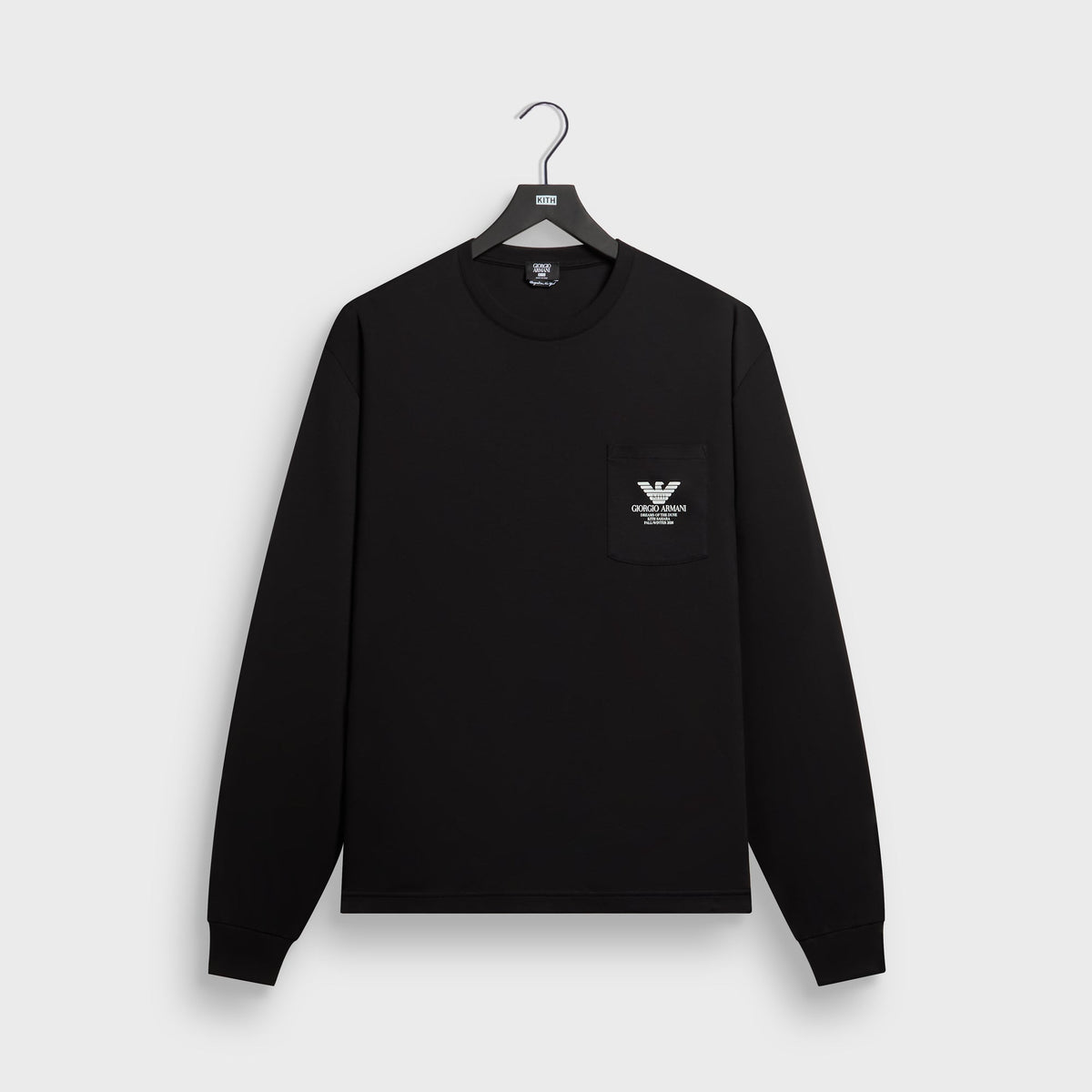 Giorgio Armani & Kith Long Sleeve Pocket Tee - Nero