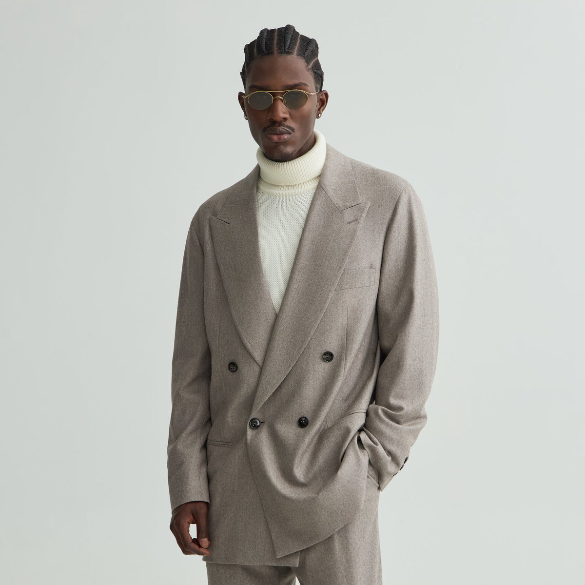 Giorgio Armani & Kith Virgin Wool Double-Breasted Blazer - Falcon