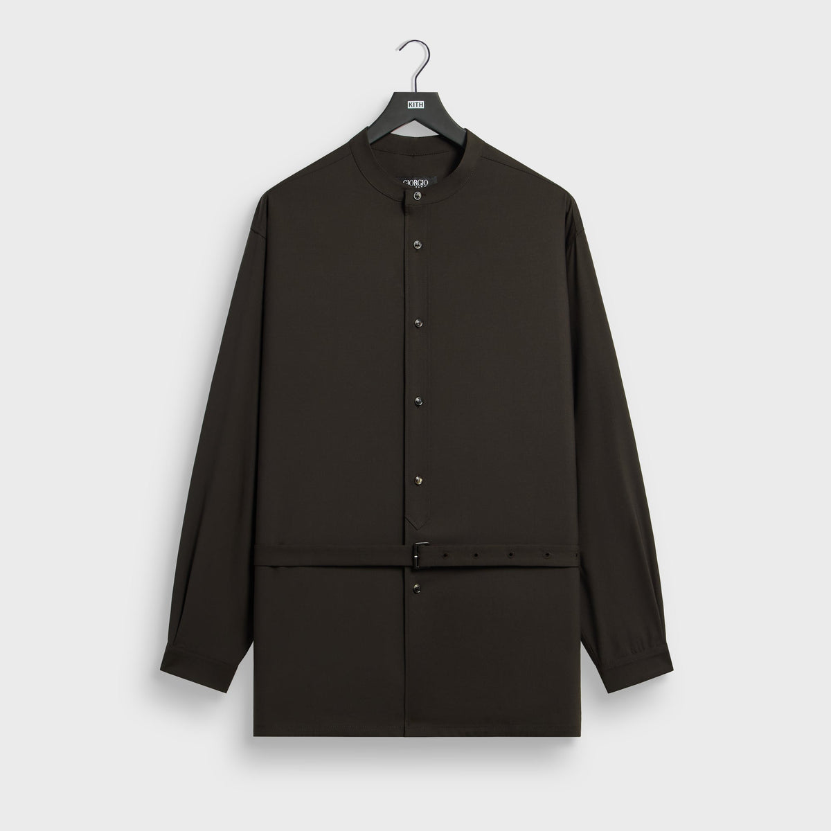 Giorgio Armani & Kith Virgin Wool Belted Shirt - Ganache - PH