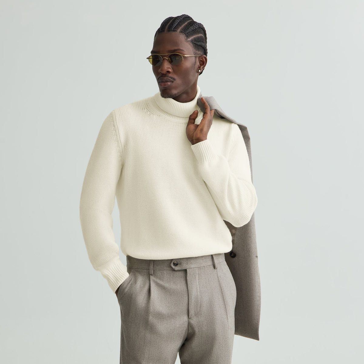 Giorgio Armani & Kith Wool Turtleneck Sweater - Sandrift