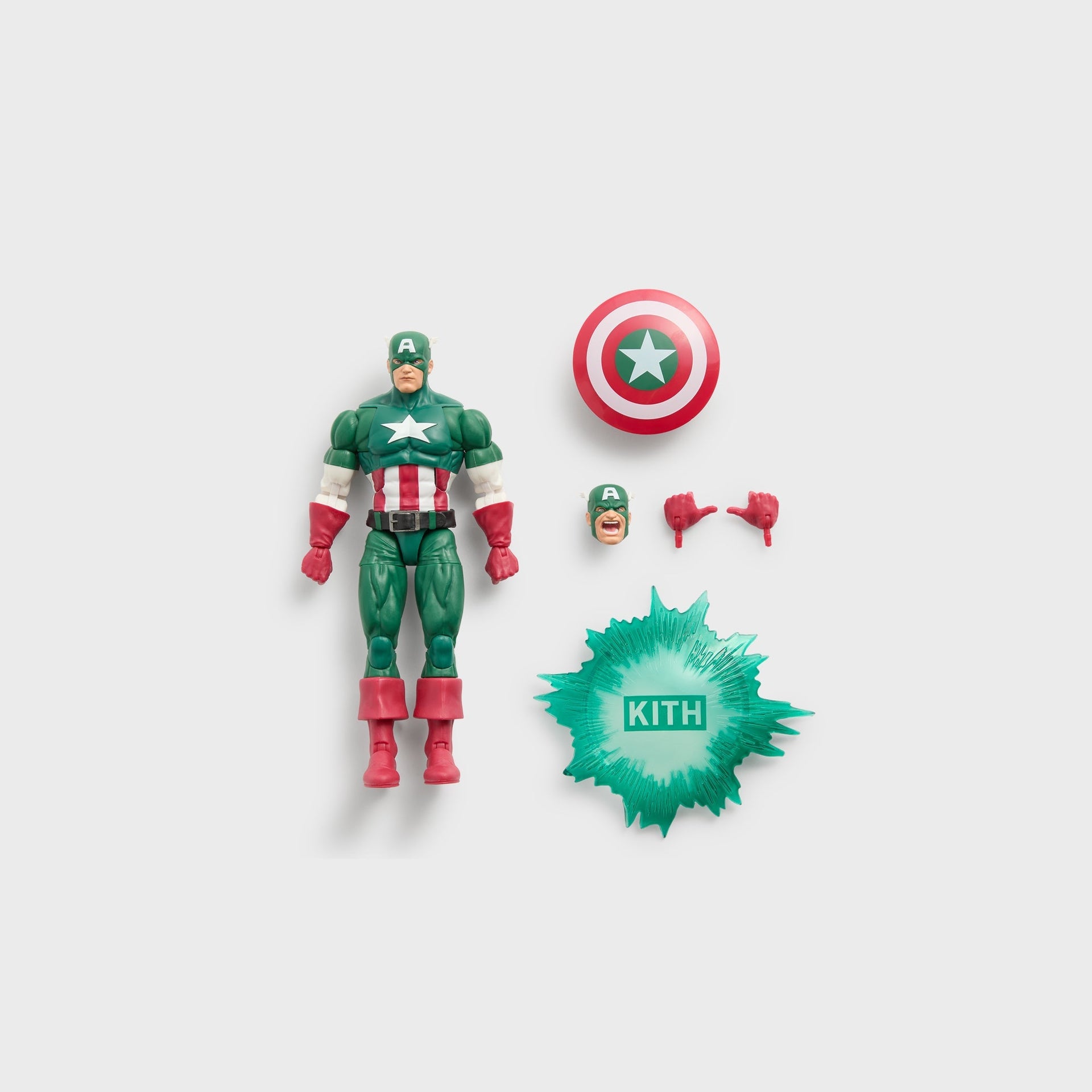 Marvel | Kith for Hasbro Legends Captain America Gameverse Player 2 Figure - Green - PH