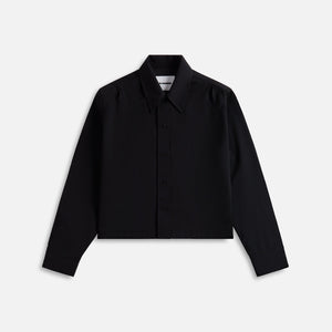 Jil Sander Fine Wool Gabardine Shirt with Jewels - Black