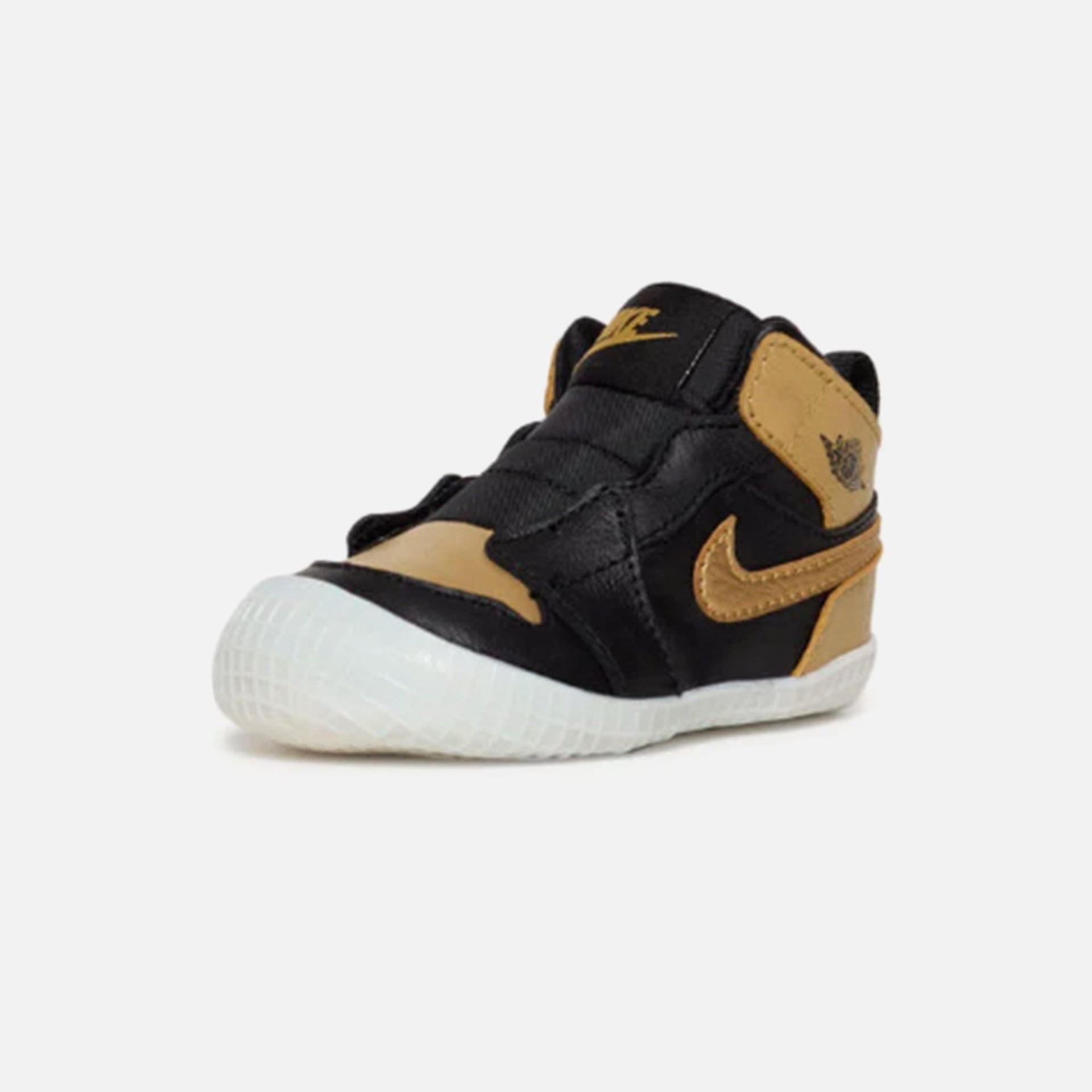 Nike Air Jordan 1 Crib Bootie - Black / Metallic Gold / Sail