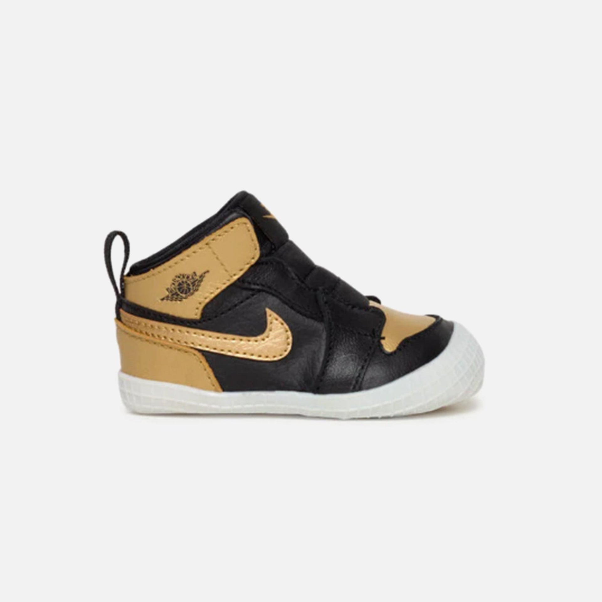 Nike Air Jordan 1 Crib Bootie - Black / Metallic Gold / Sail