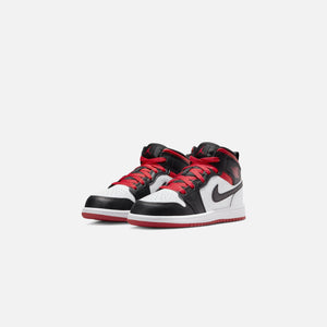 Nike PS Air Jordan 1 Mid - White / Gym Red / Black
