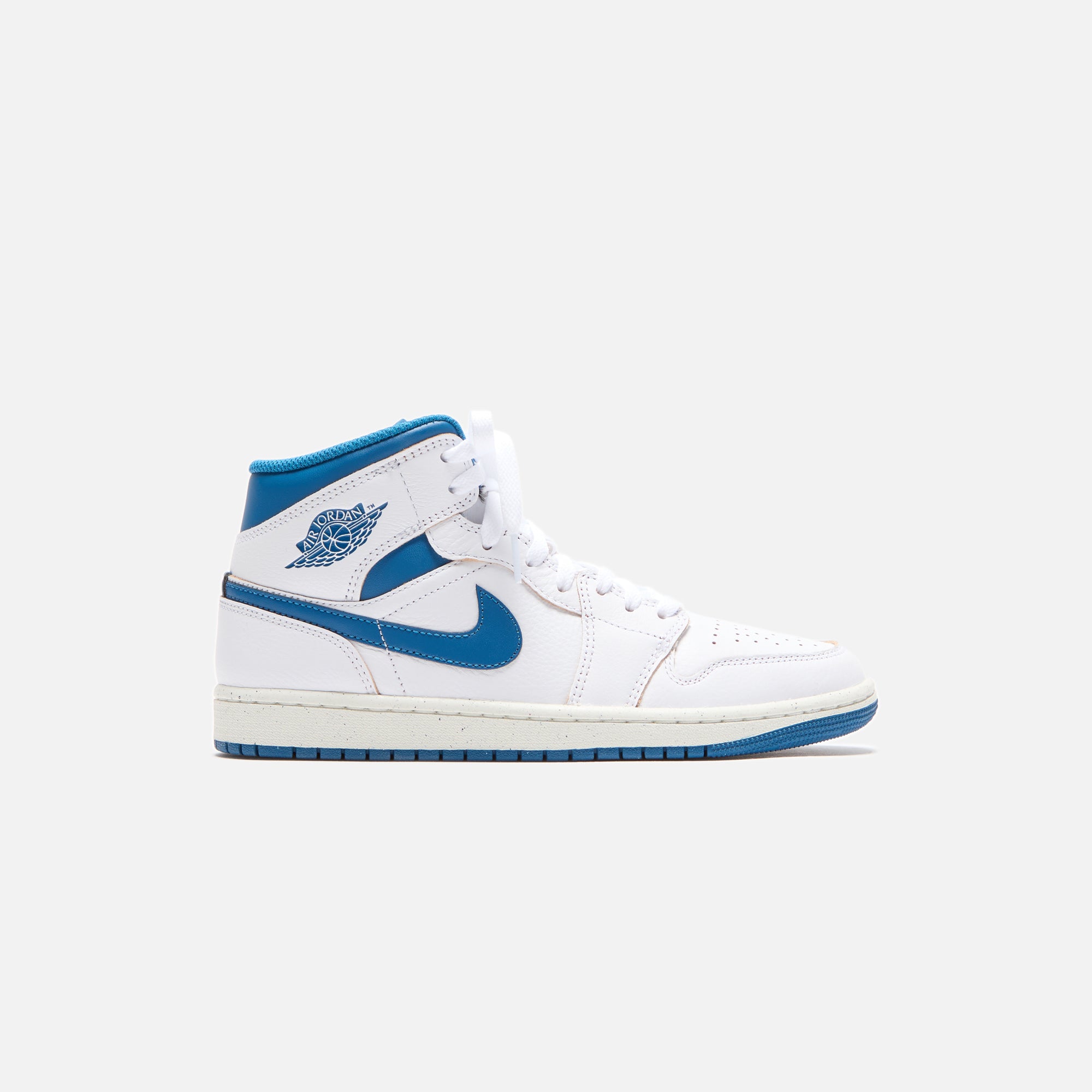 Jordan Air Jordan 1 Mid SE - White / Industrial Blue / Sail – Kith