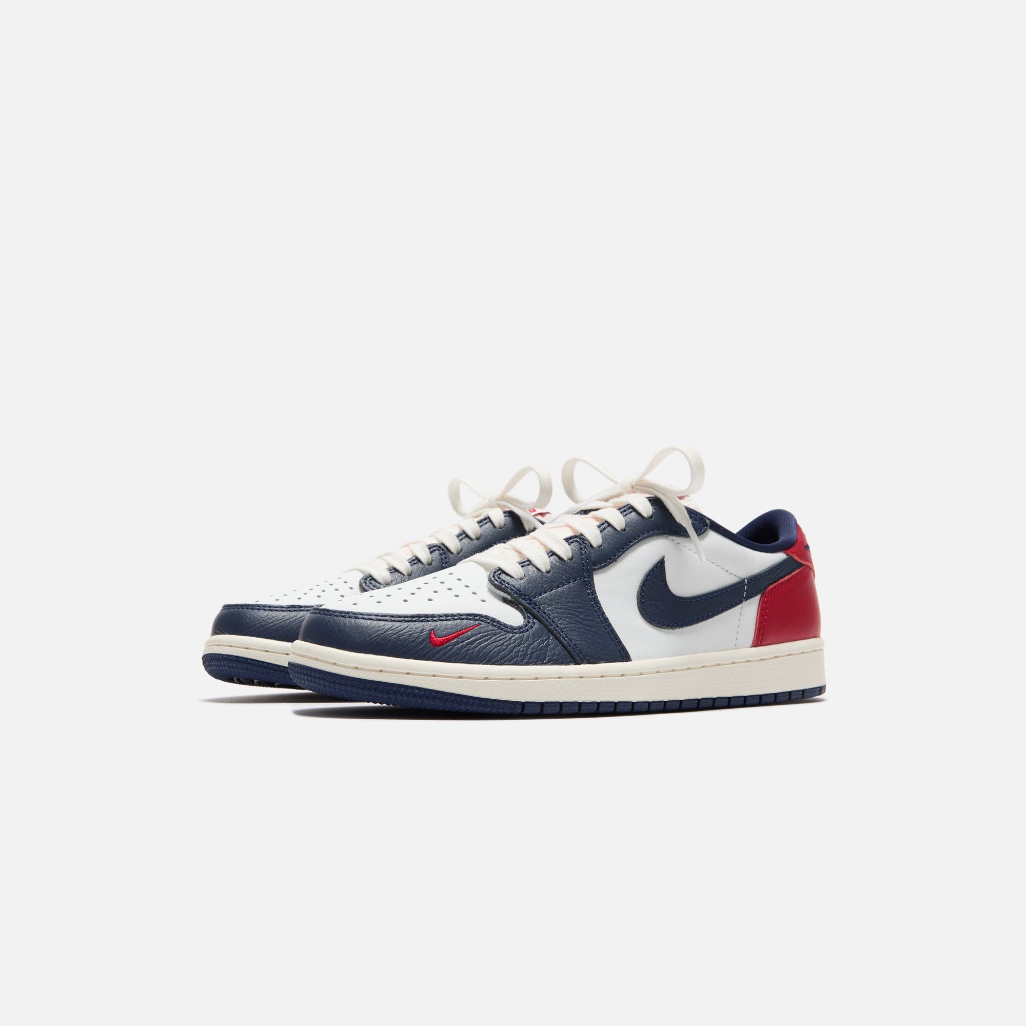 Nike Air Jordan 1 Low OG - White / Gym Red / Midnight Navy