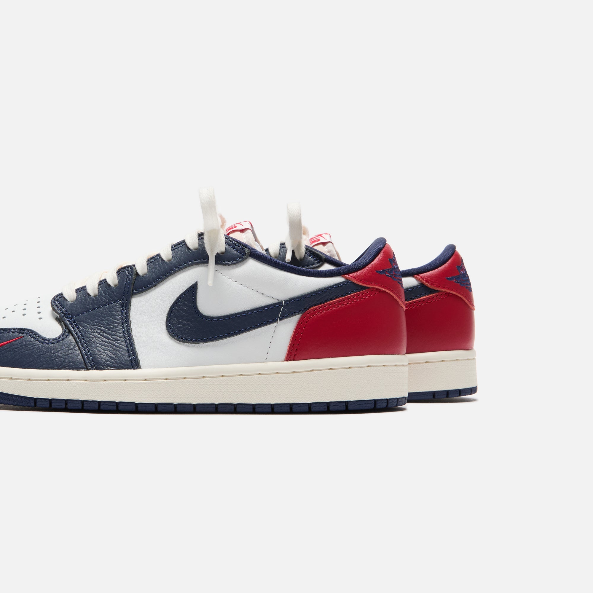 Nike Air Jordan 1 Low OG - White / Gym Red / Midnight Navy