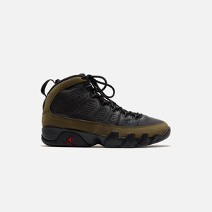 Jordan Air Jordan 9 Retro - Black / Light Olive / Varsity Red