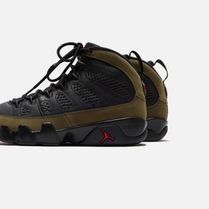 Jordan Air Jordan 9 Retro - Black / Light Olive / Varsity Red