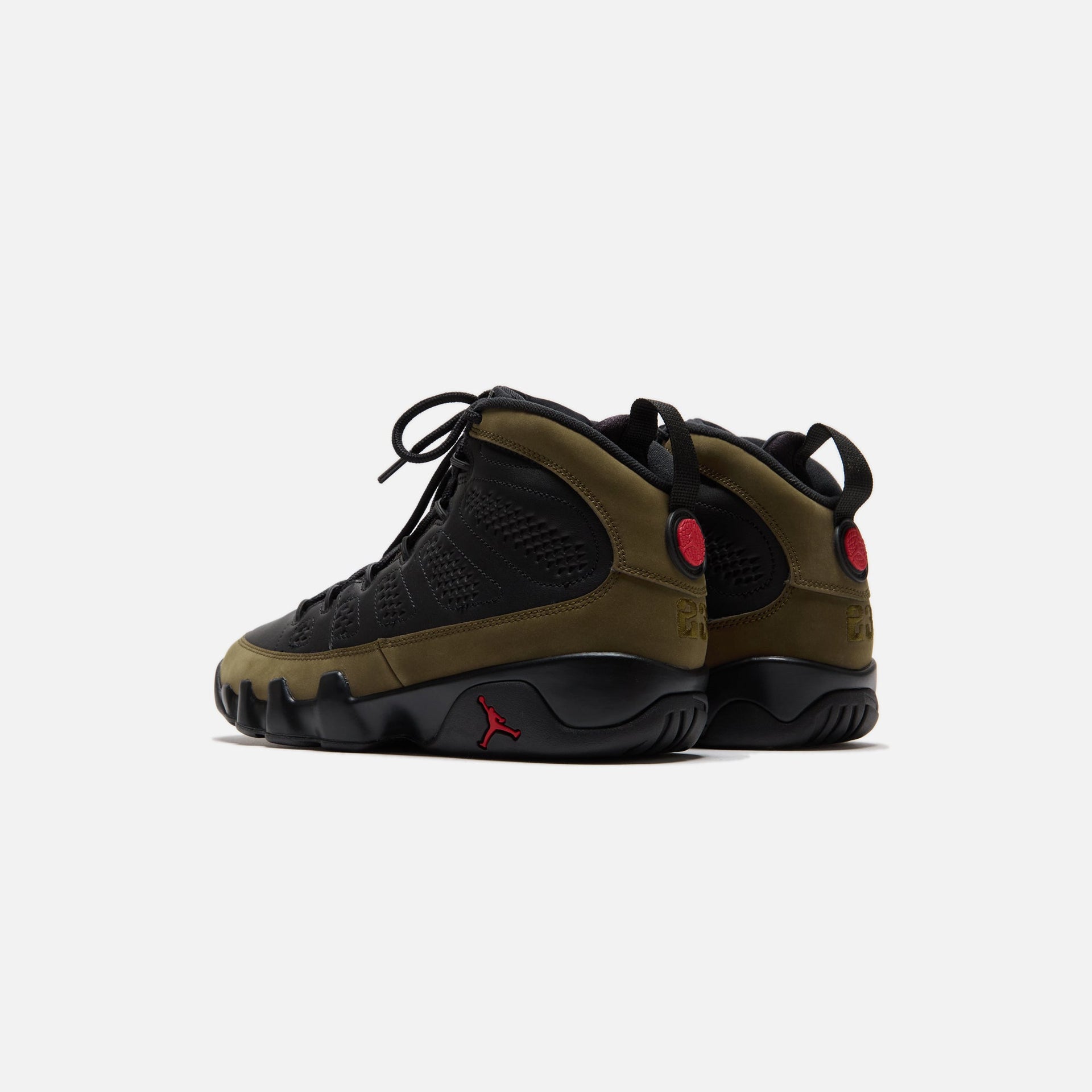 Jordan Air Jordan 9 Retro - Black / Light Olive / Varsity Red