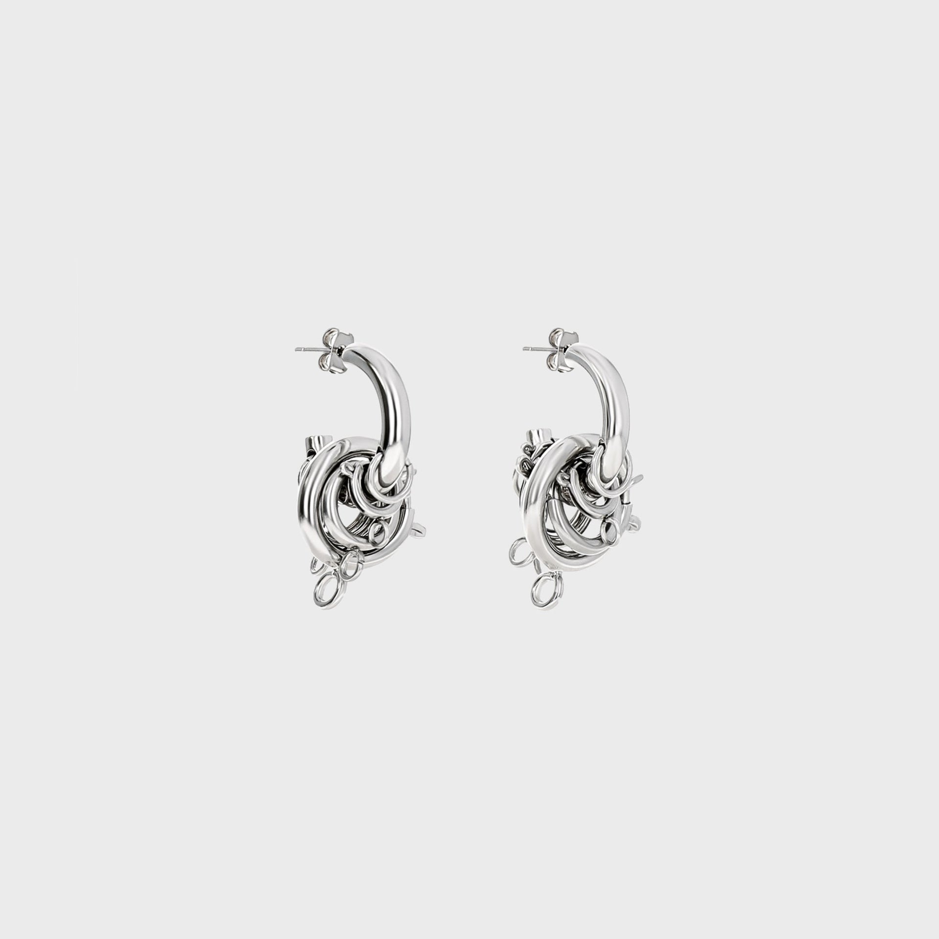 Justine Clenquet Jay Earrings - Palladium