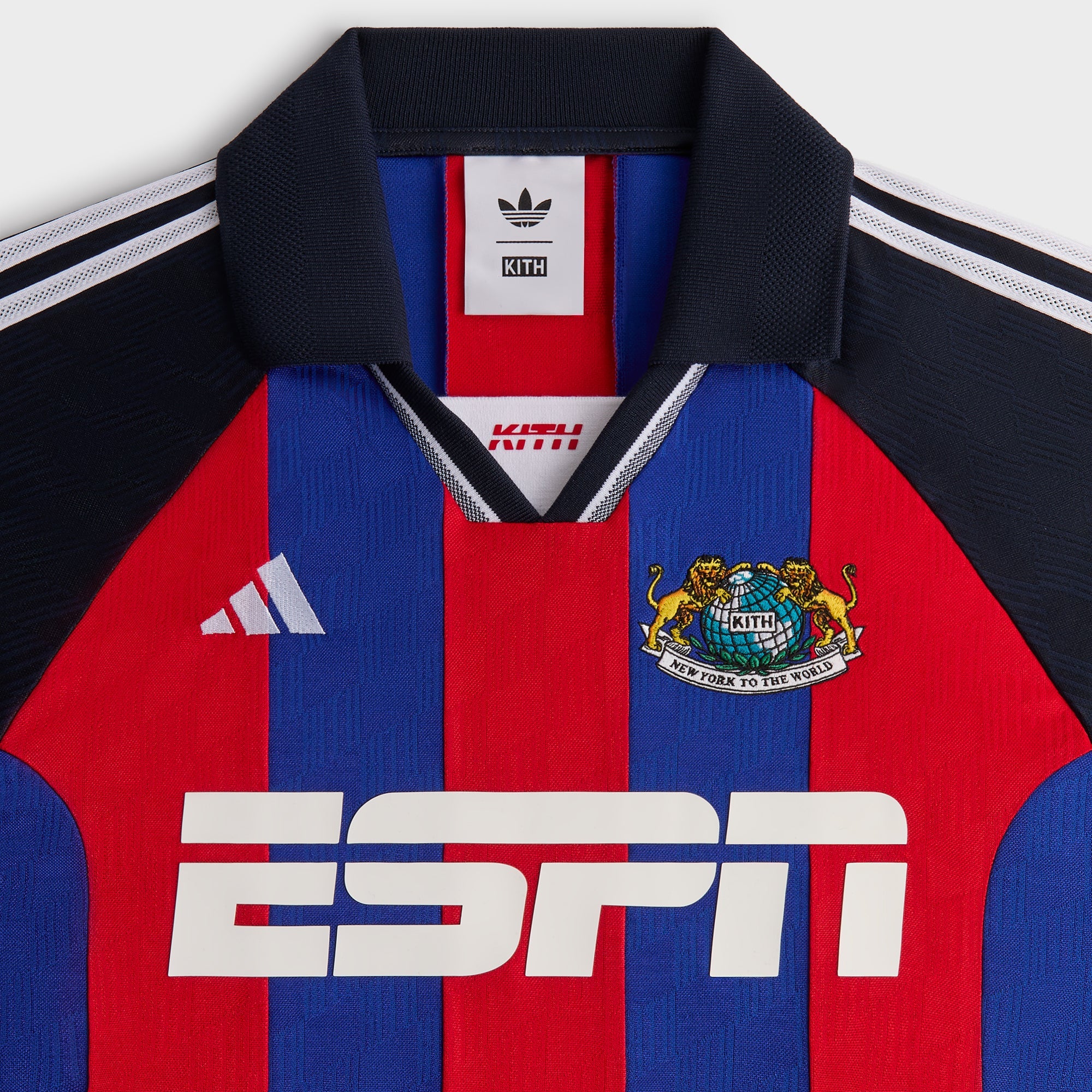 KITH Adidas ユニフォーム Kith for adidas Football ESPN Jersey - Red / Blue – Kith Canada