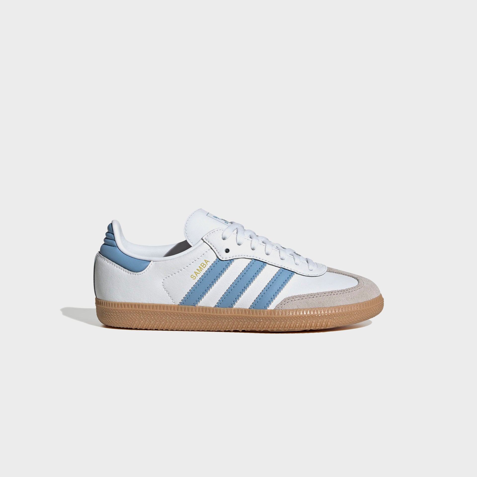 adidas GS Samba OG - White / Ash Blue / Gum 3