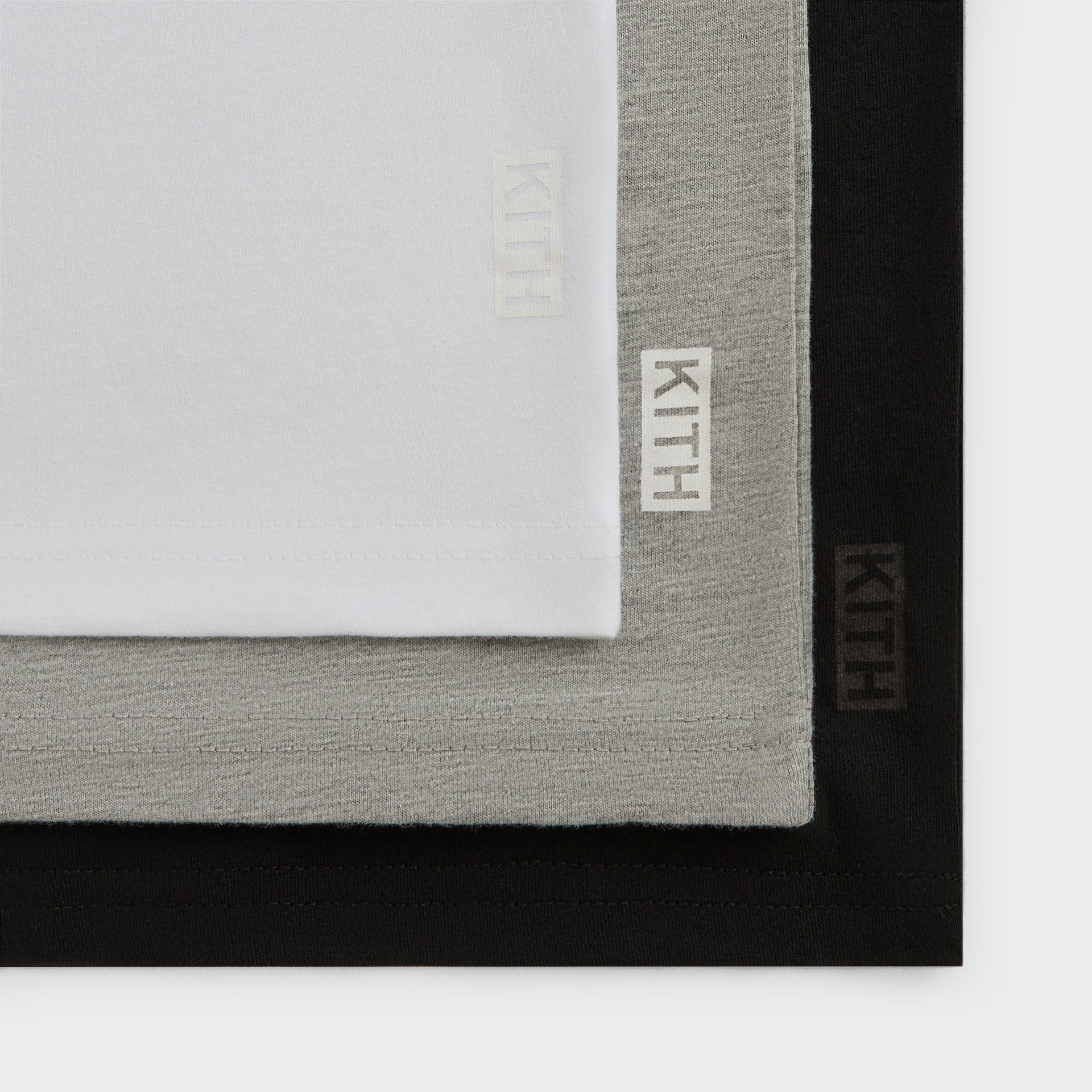 Kith 3inPack Undershirt in White / Heather Grey / Black