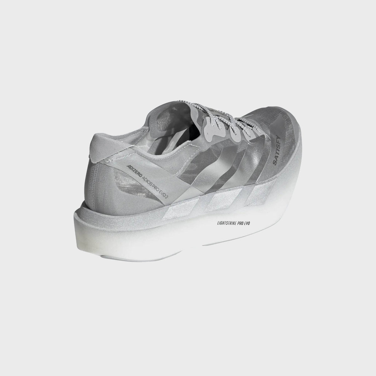 adidas x SATISFY Adizero Adios Pro Evo 2 - Silver Metallic / Grey Two