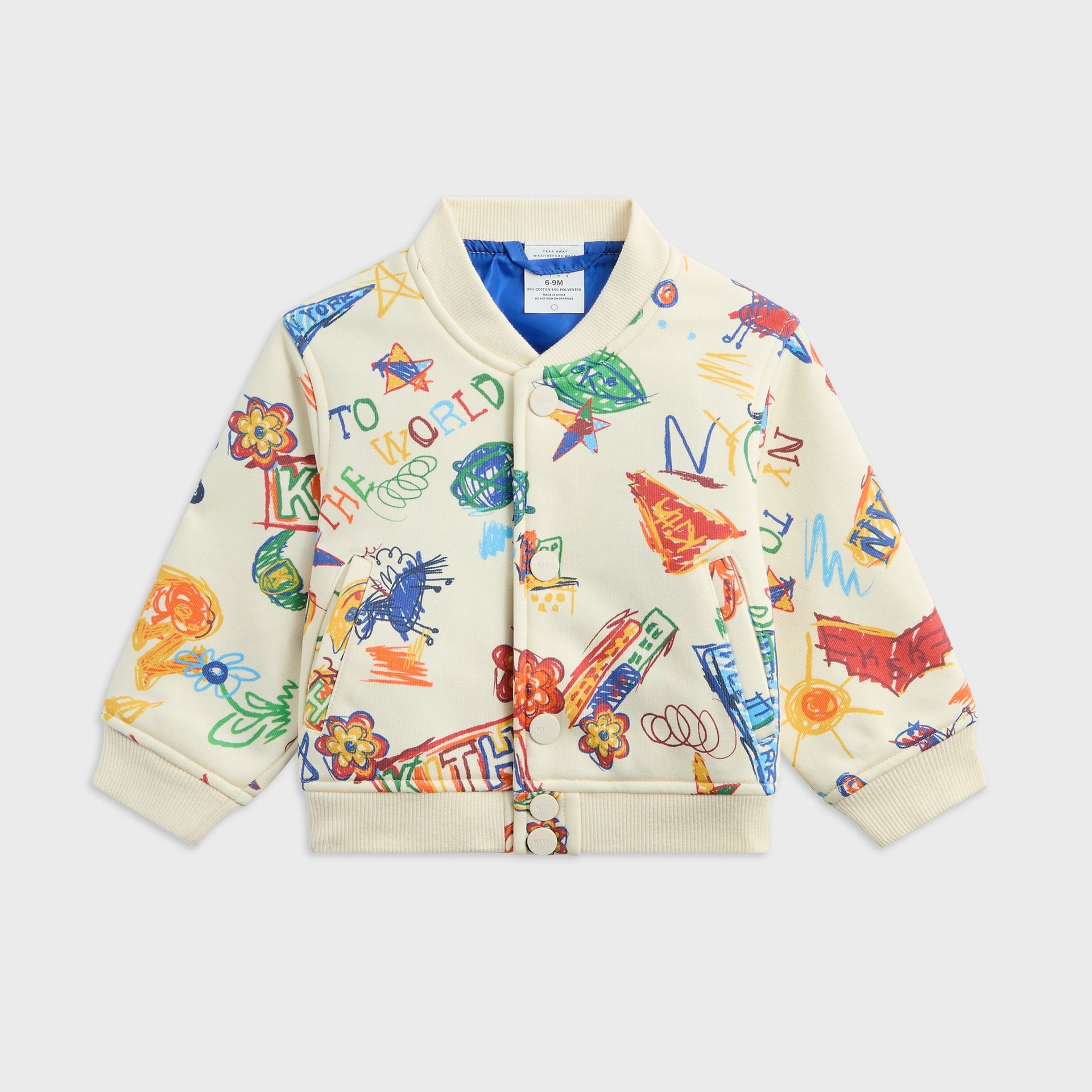 Kith Baby NY Sketchbook Varsity Jacket - Sandrift