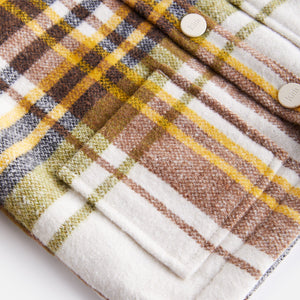 Kith Baby Plaid Overshirt Hoodie - Sandrift