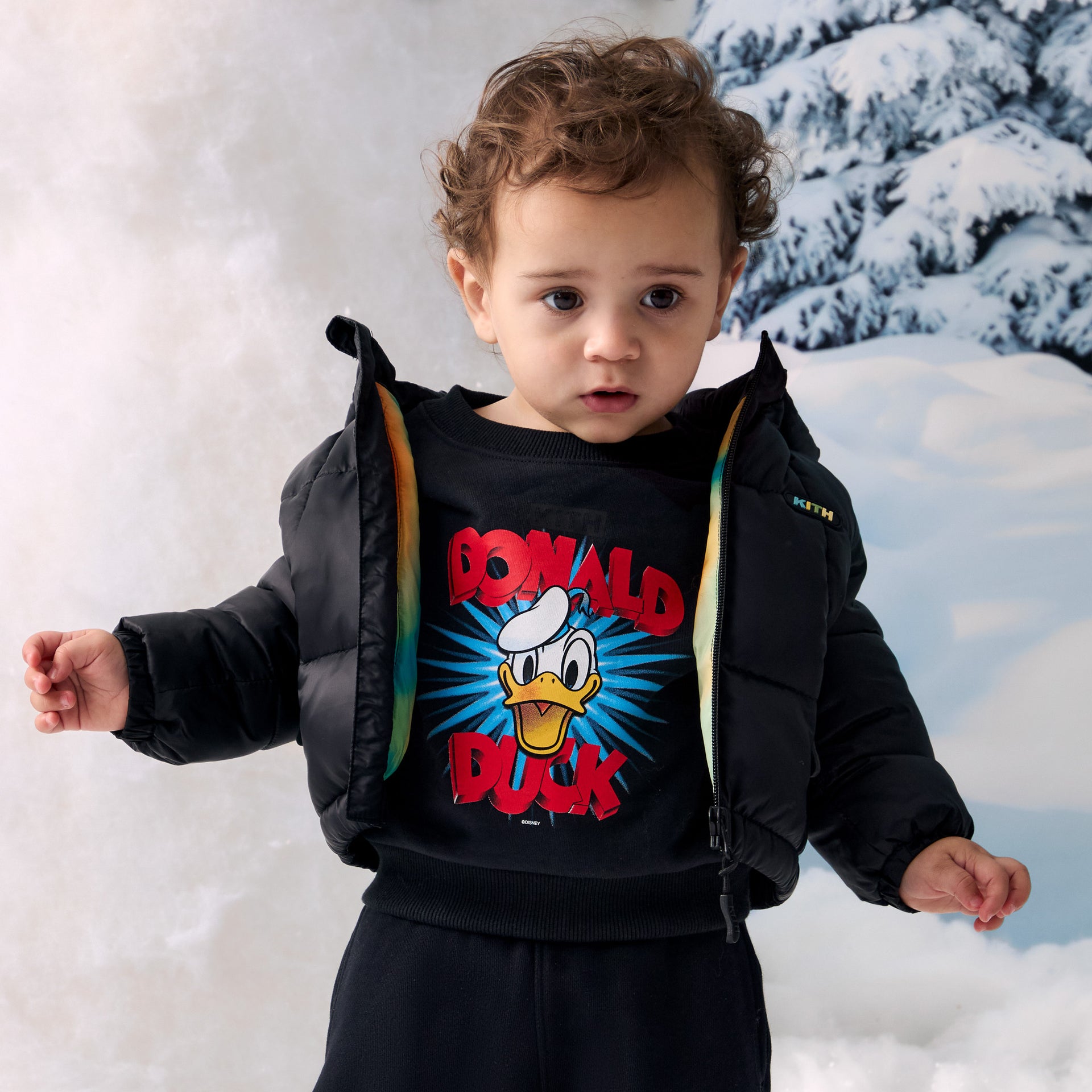 Disney | Kith Baby for Donald Duck Show Nelson Crewneck - Black