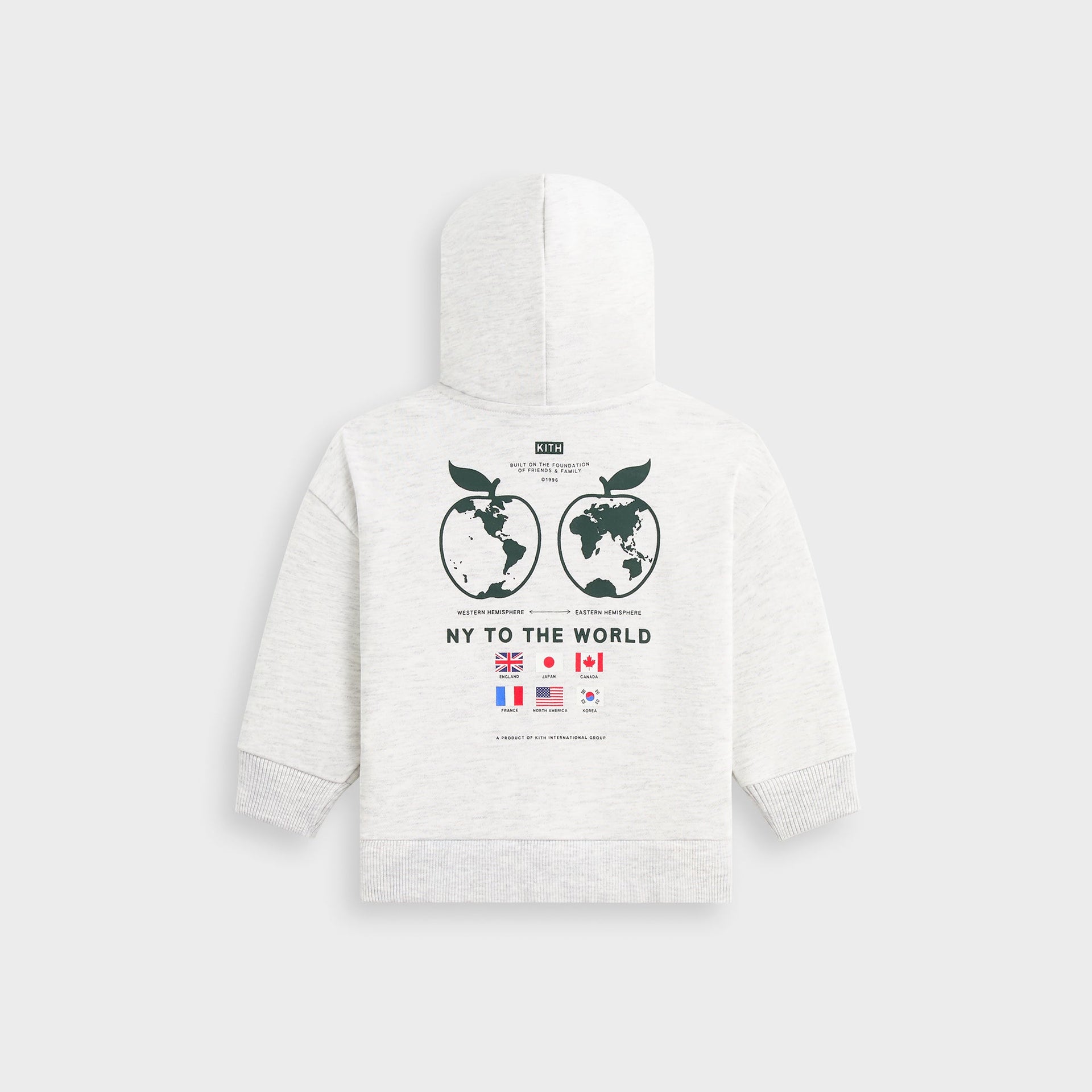 Kith Baby Full Zip Nelson Hoodie - Light Heather Grey