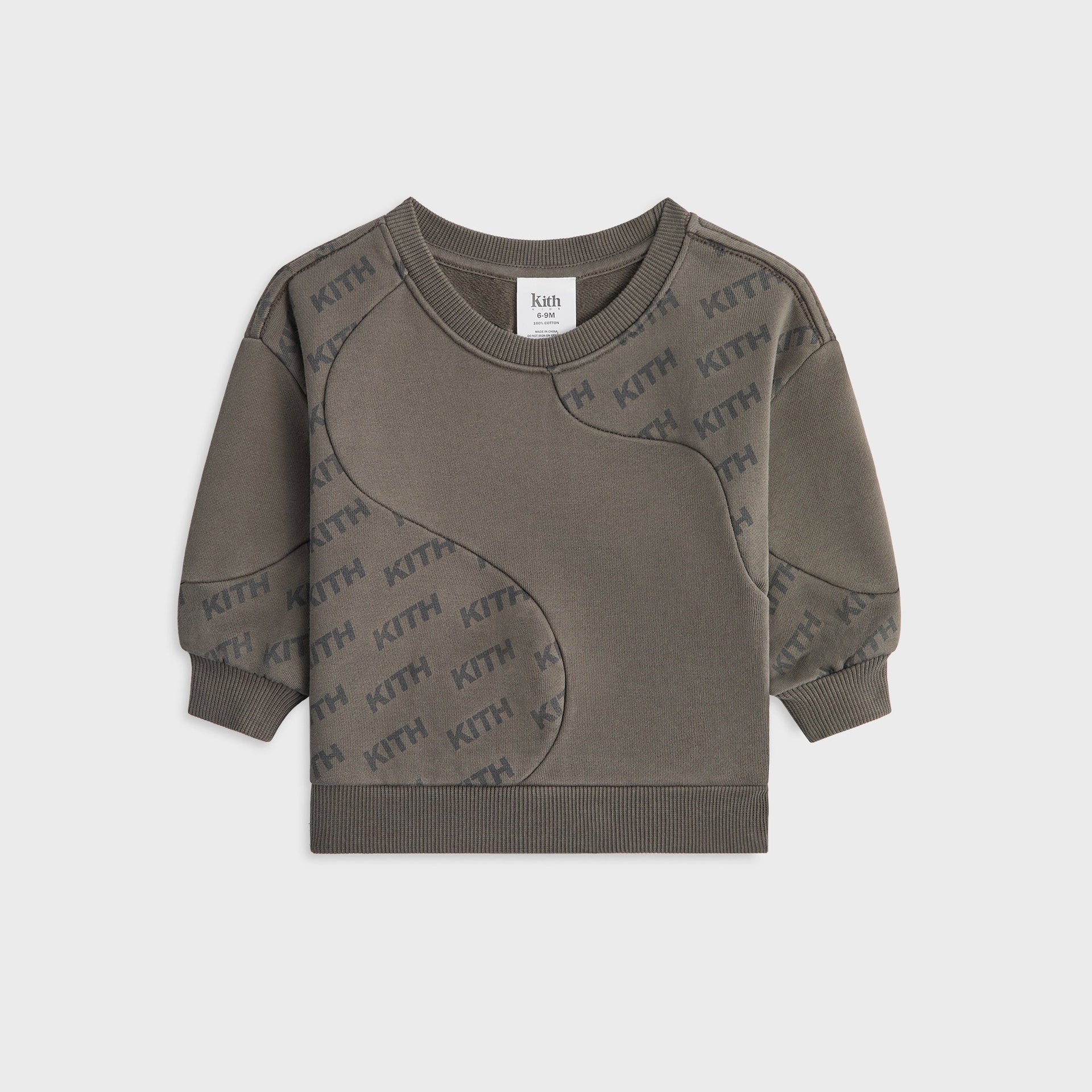 Kith Baby Blocked Monogram Nelson Sweatshirt - Fuel