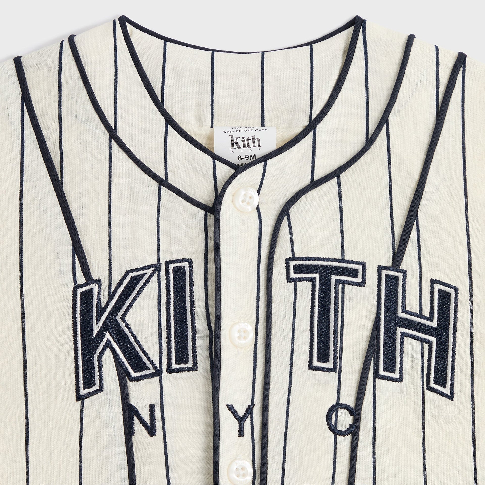 Kith Baby Pinstripe Baseball Shirt - Silk - PH
