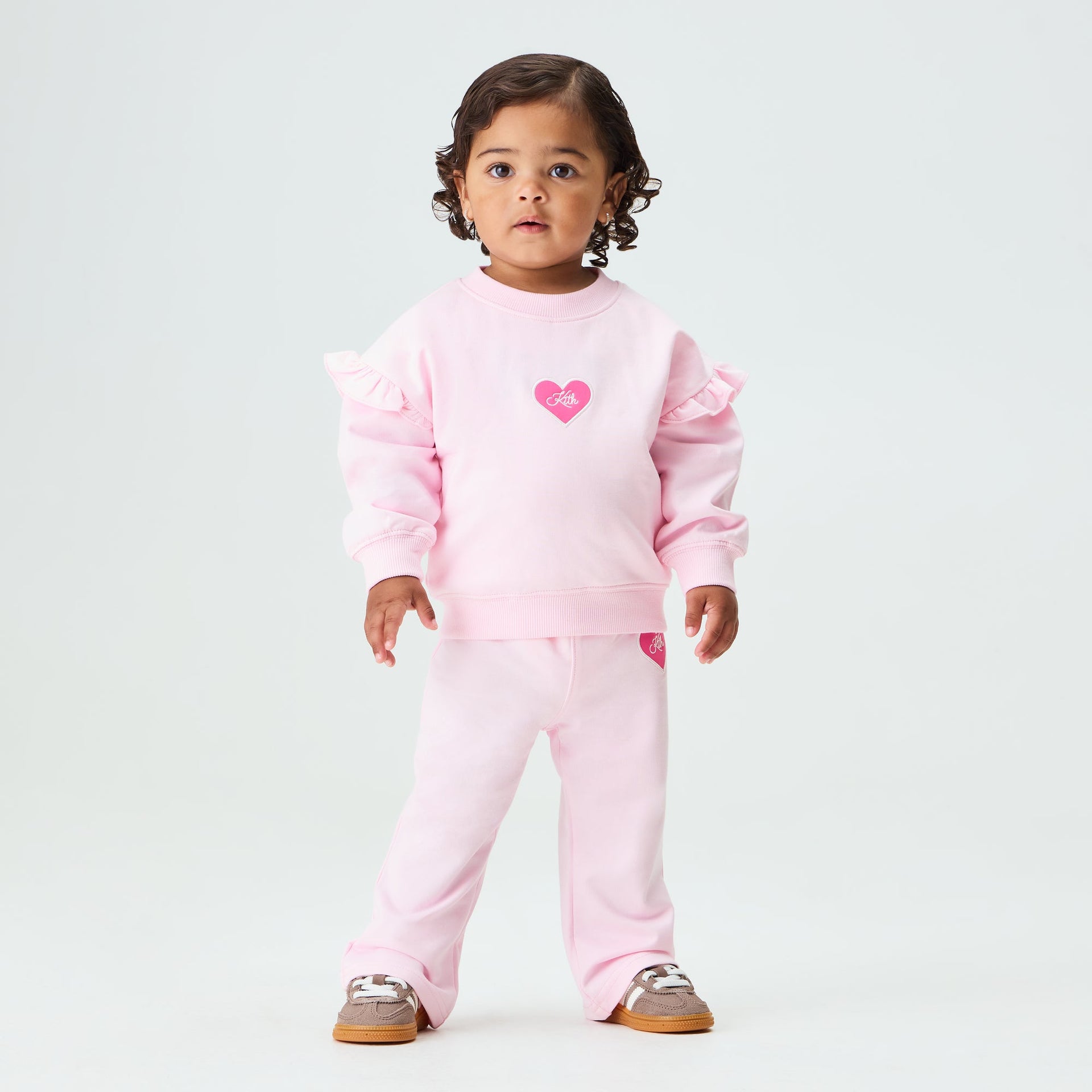 Kith Baby Heart Logo Nelson Crewneck Sweatshirt - Bloom