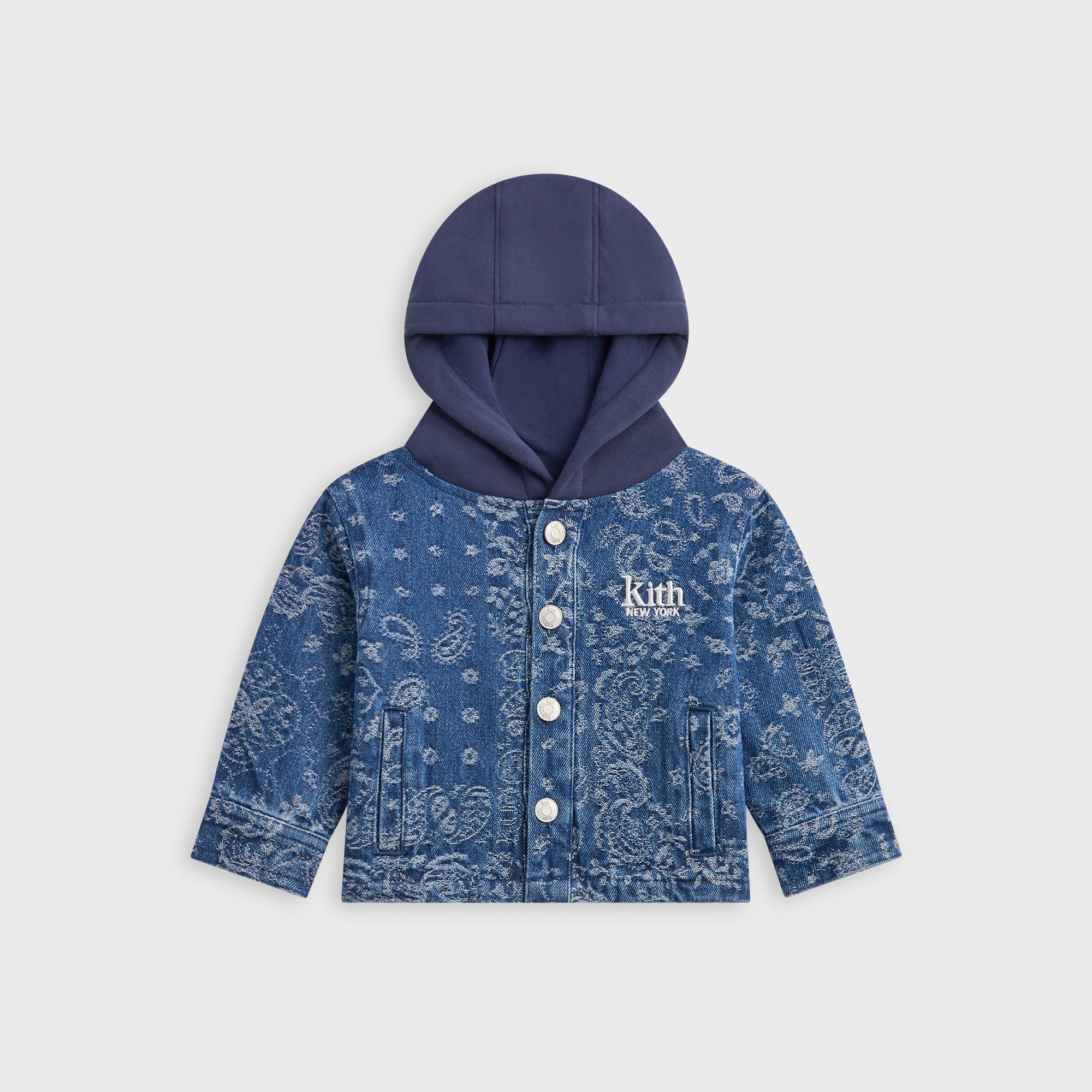 Kith Baby Paisley Hooded Ginza Shirt - Medium Indigo - PH – Kith