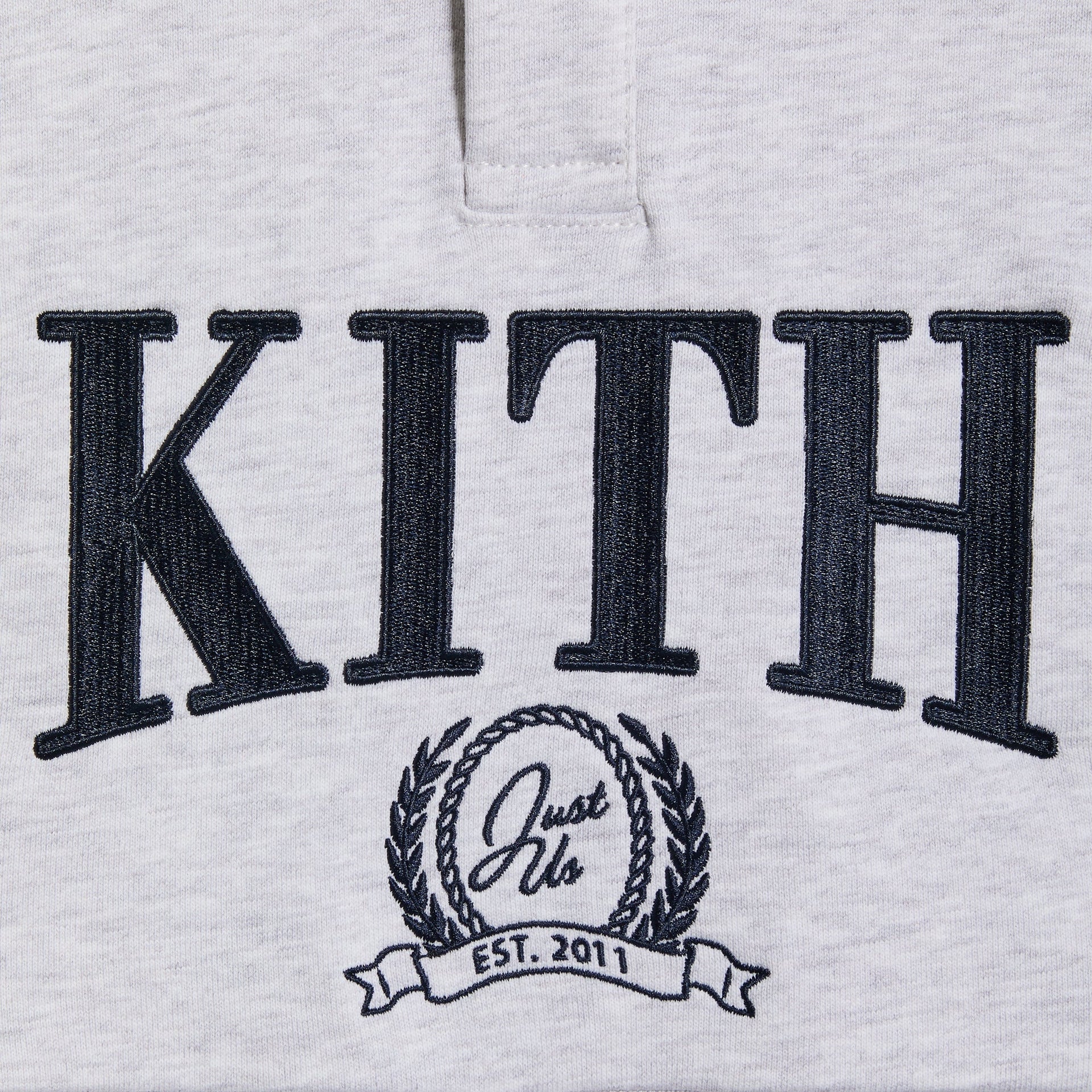Kith Baby Collegiate Snap Hunter Crewneck - Light Heather Grey - PH
