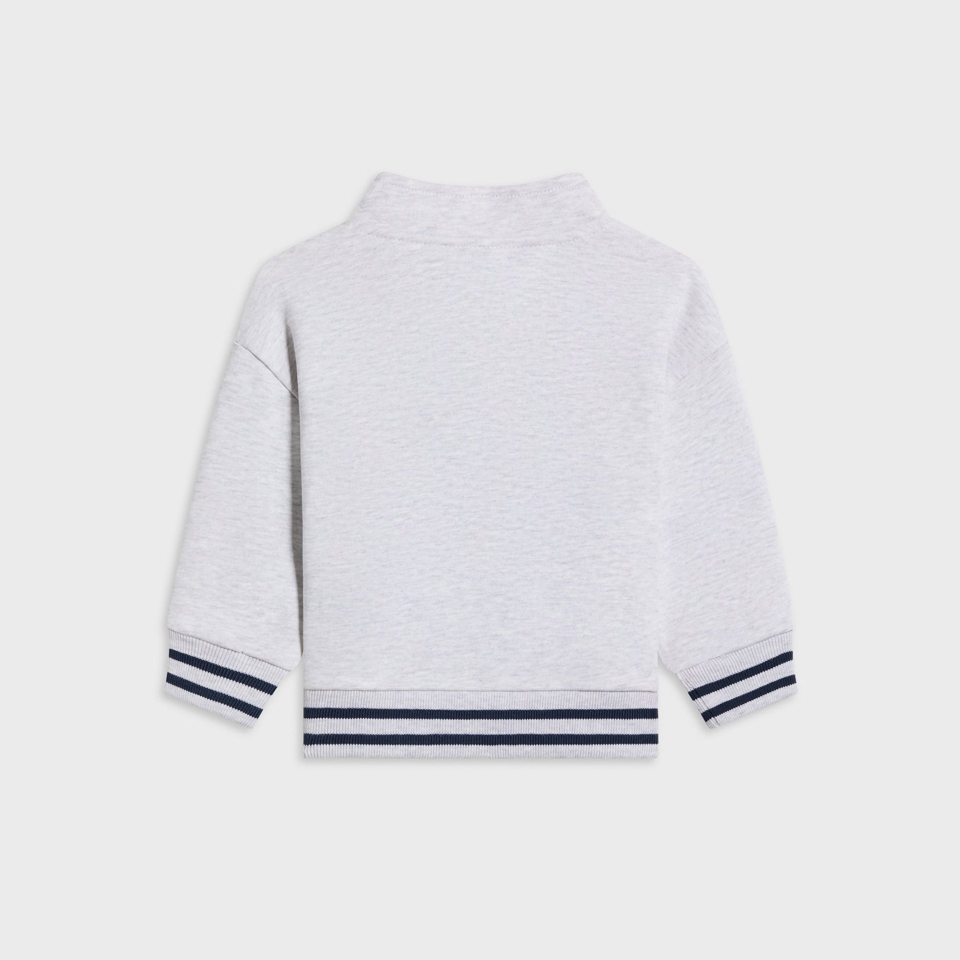 Kith Baby Collegiate Snap Hunter Crewneck - Light Heather Grey - PH
