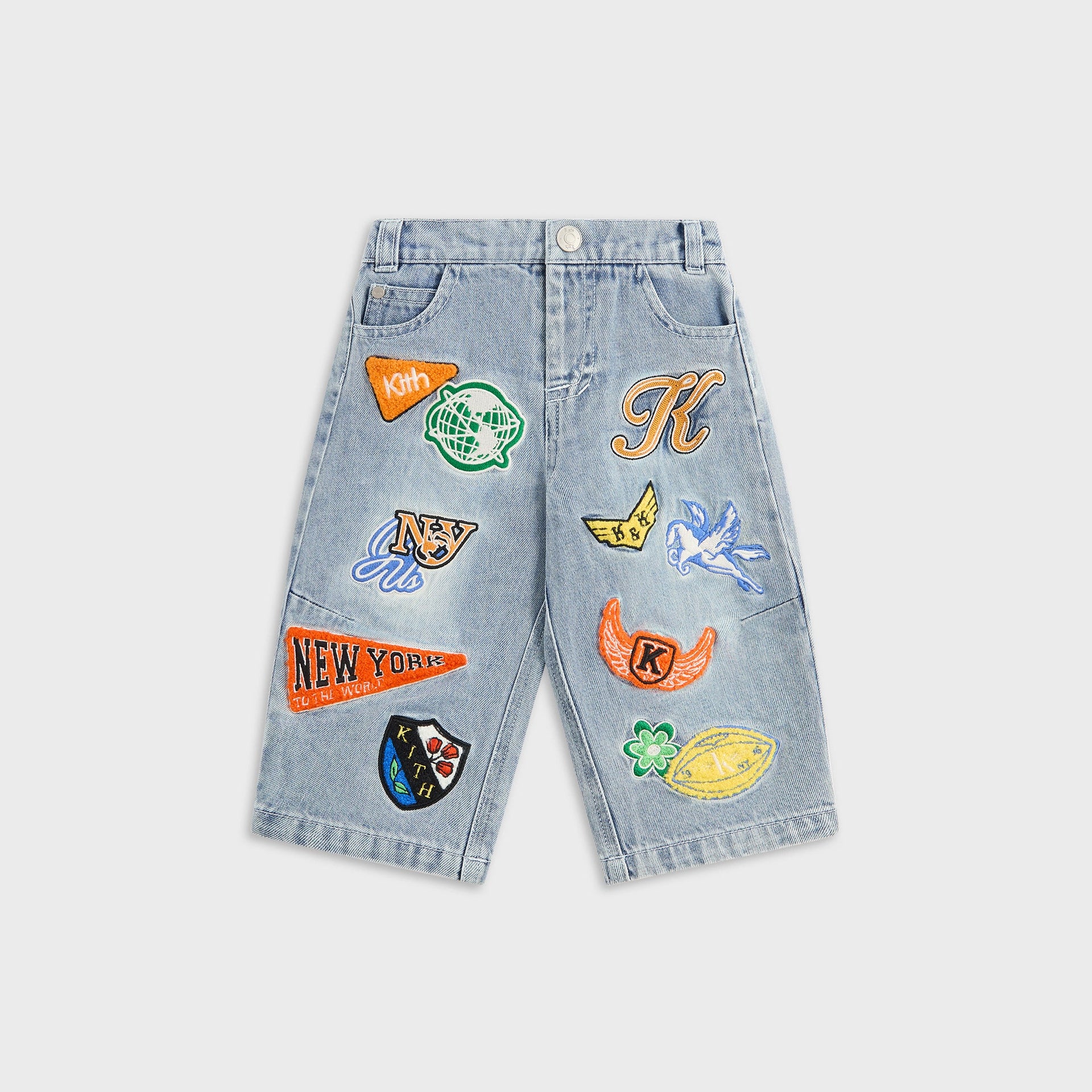 Kith Baby NY to the World Denim Wide Leg Heston Jean - Light Indigo