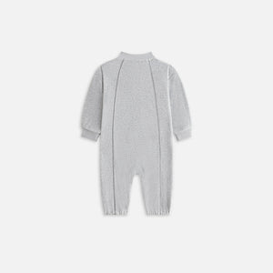 Kith Baby Velour Track Coverall - Heather Grey