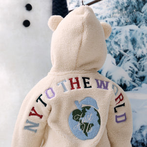 Kith Baby New York to the World Sherpa Coverall - Silk