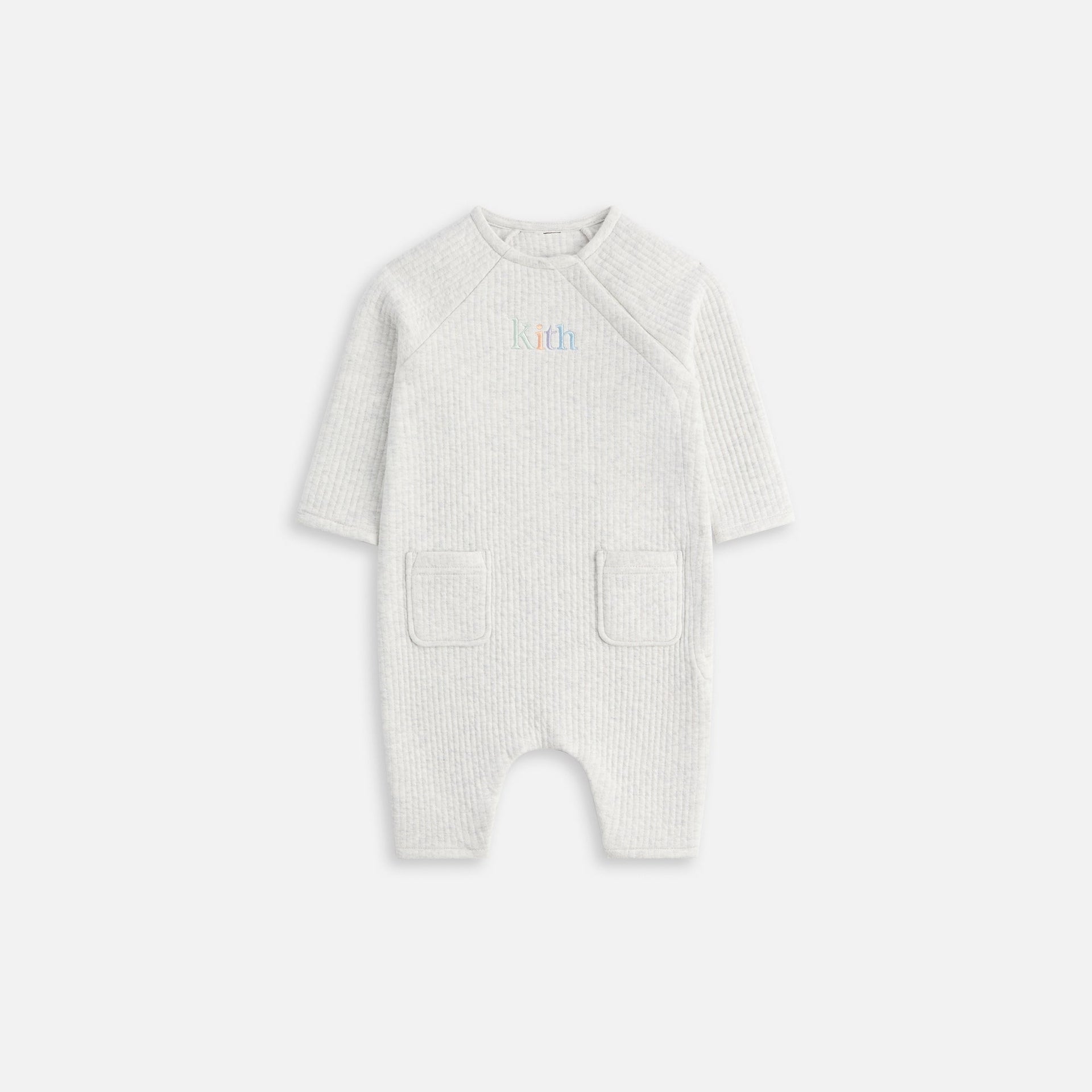 Kith Baby Quilted Coverall - Light Heather Grey