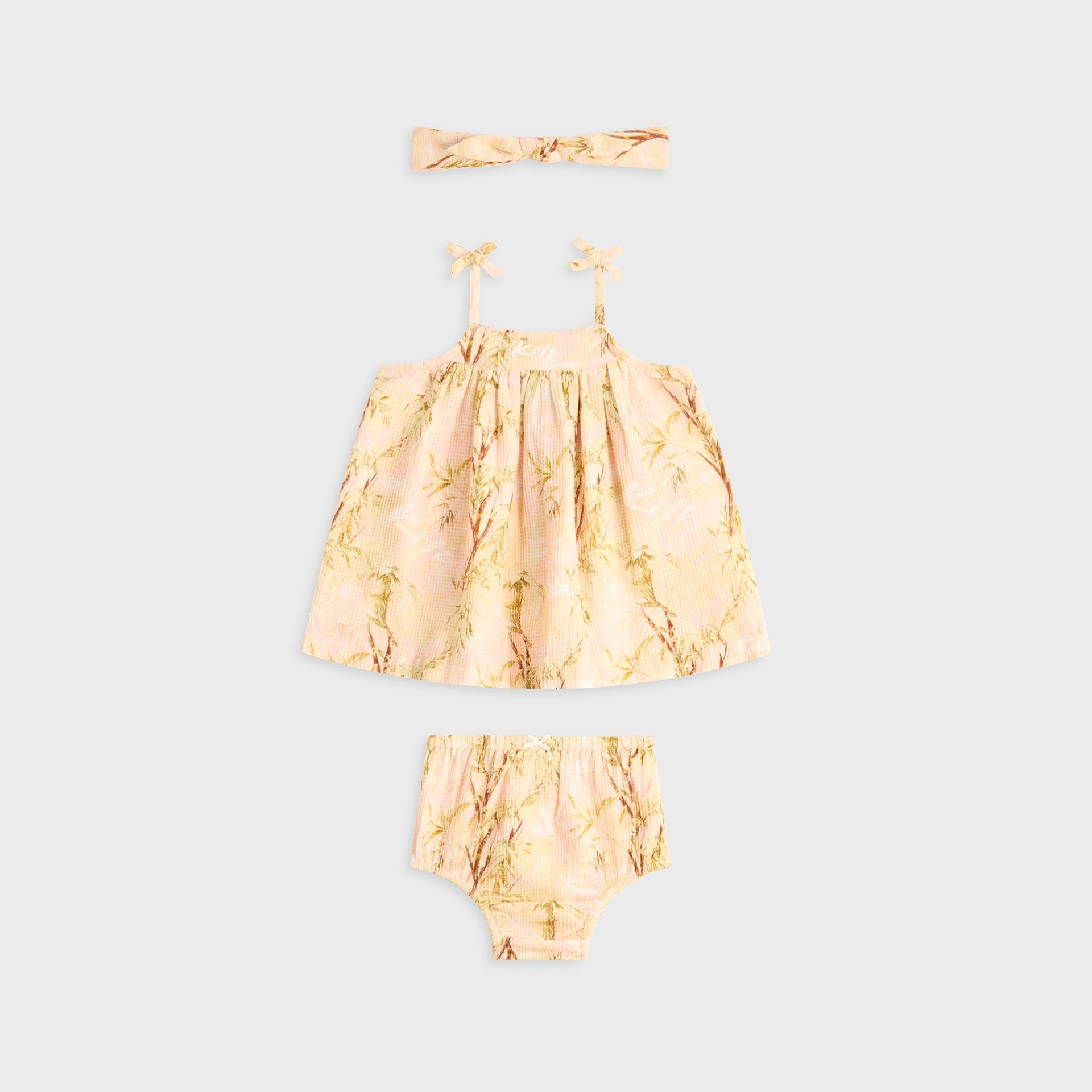 Kith Baby Printed Raelyn Bloomer Set - Sand Rose