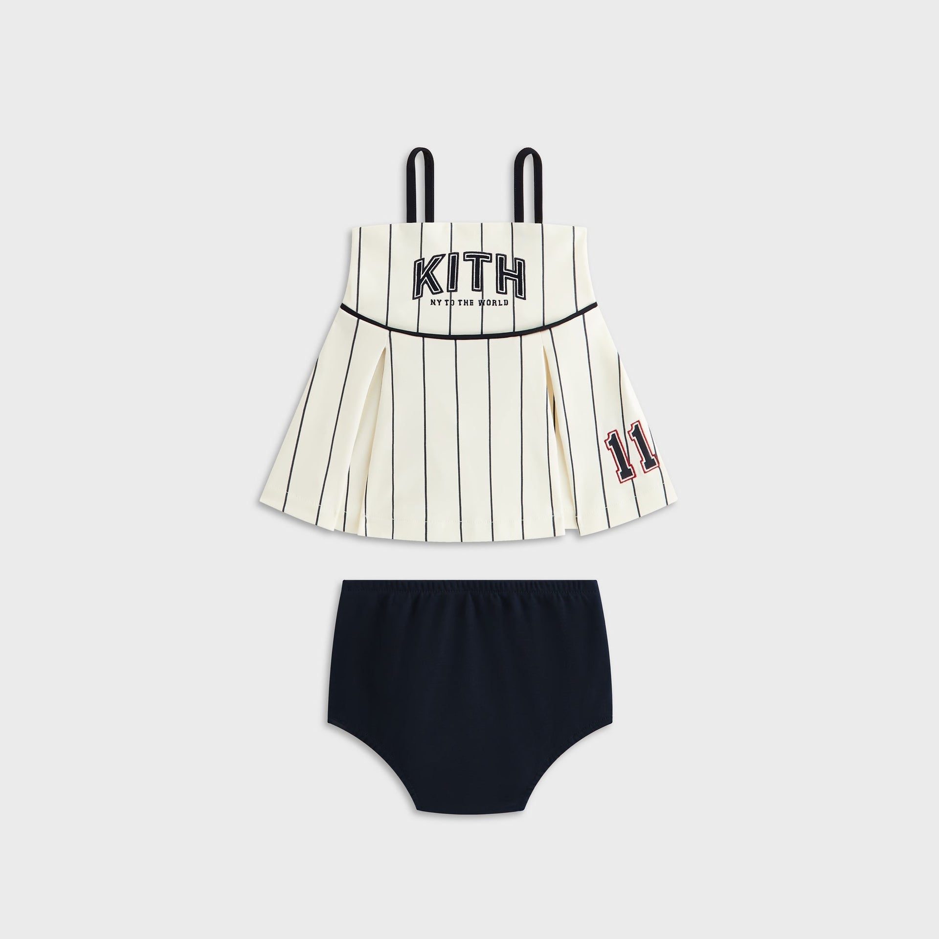 Kith Baby Pinstripe Baseball Dress Bloomer Set - Silk - PH