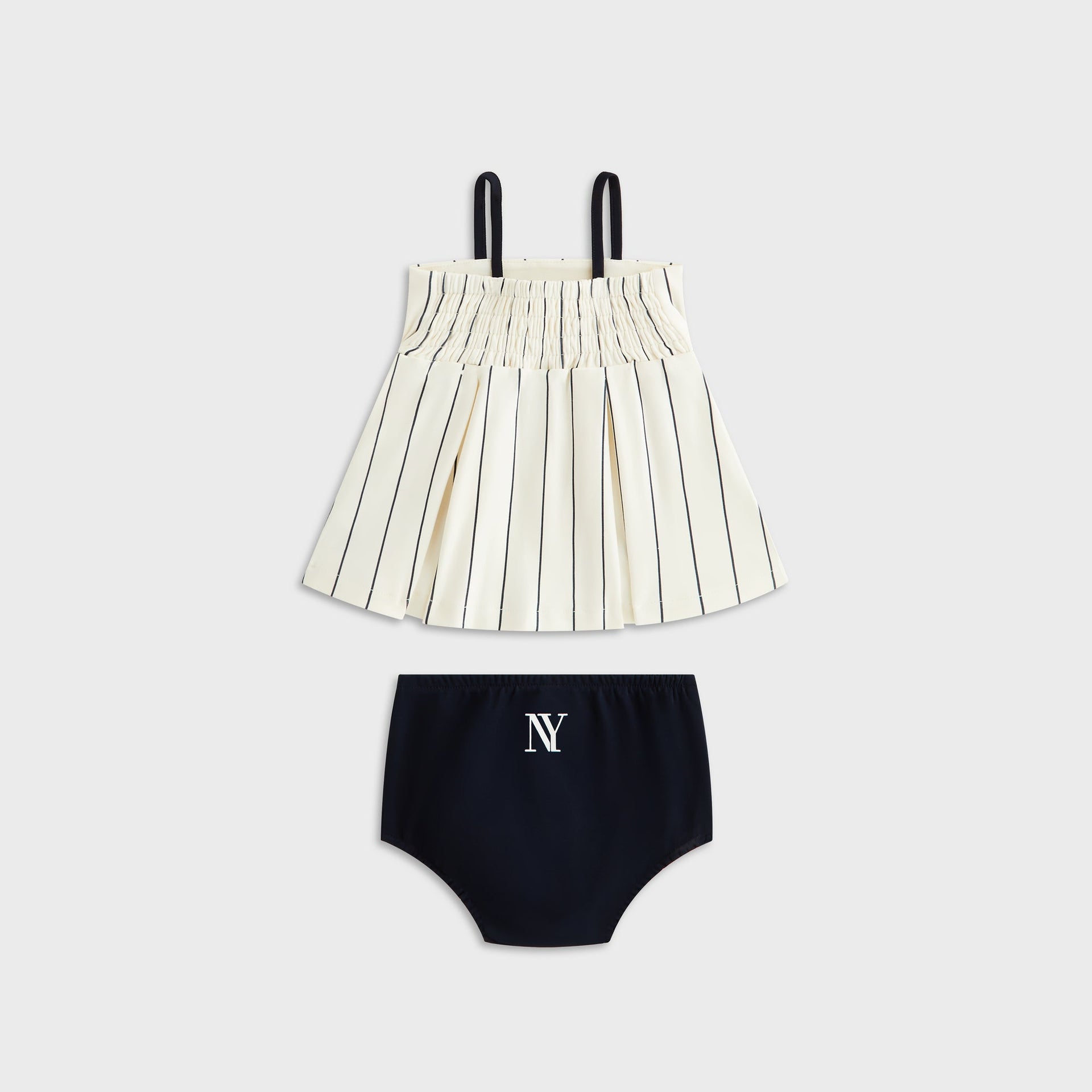 Kith Baby Pinstripe Baseball Dress Bloomer Set - Silk