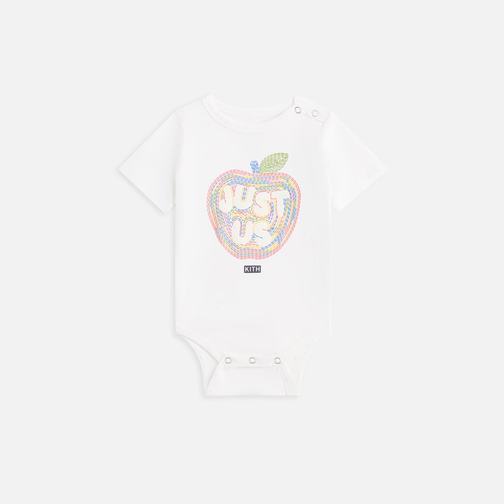 Kith Baby Just Us Apple Graphic Bodysuit - White