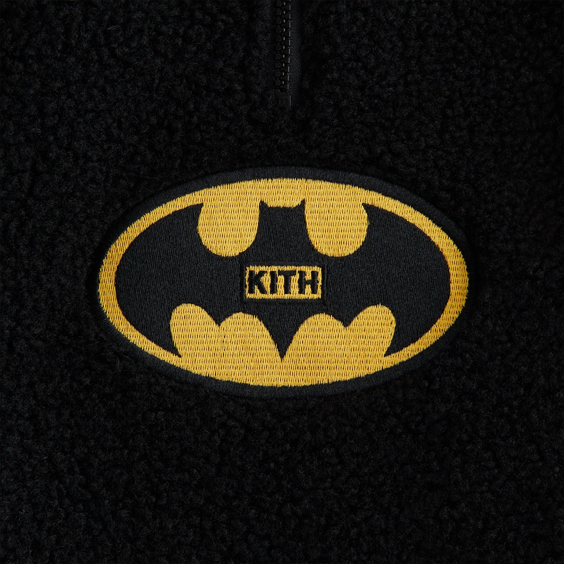 Batman | Kith Kids Quarter Zip Sherpa Jacket - Black