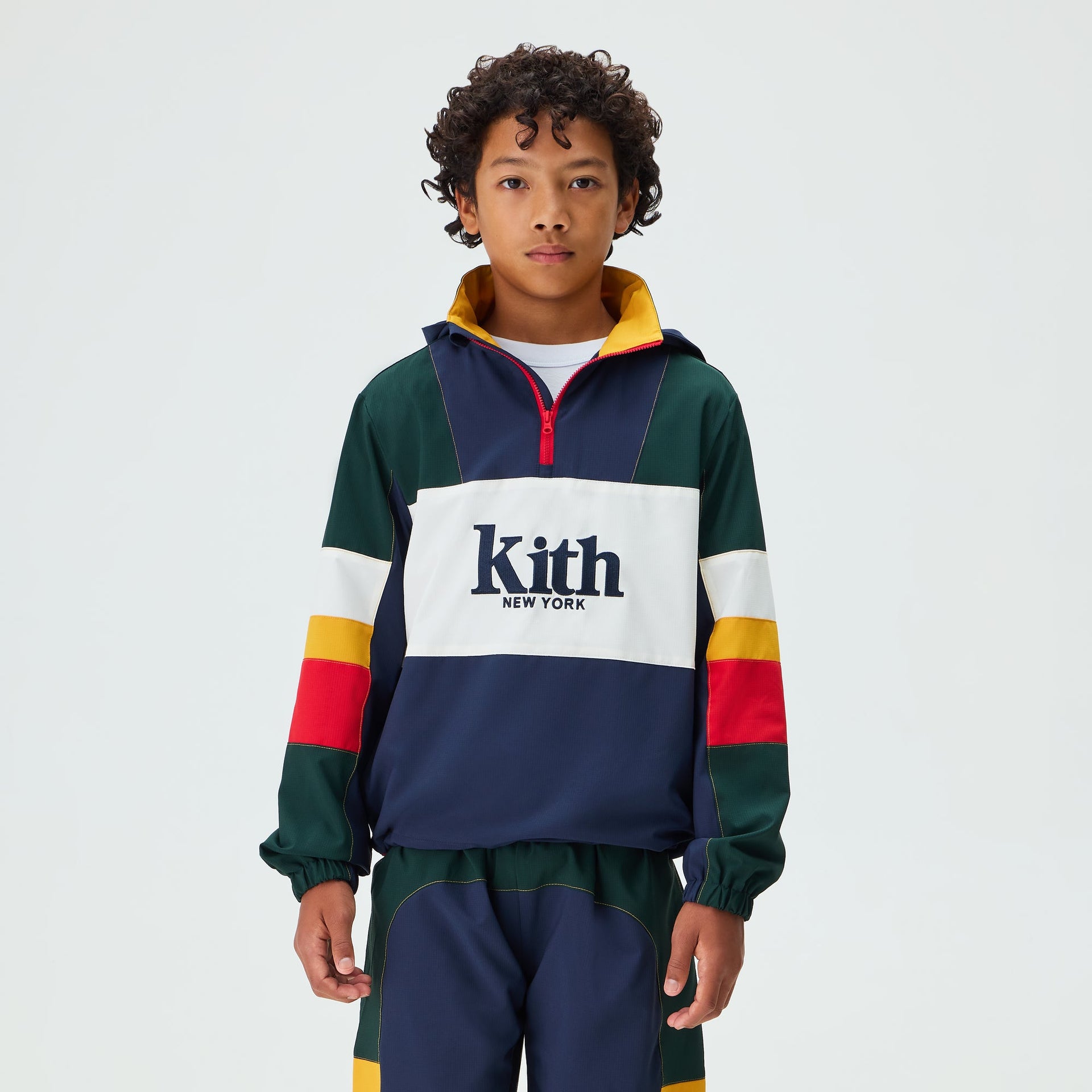 Kith Kids Harrison Blocked Track Pullover - Nocturnal