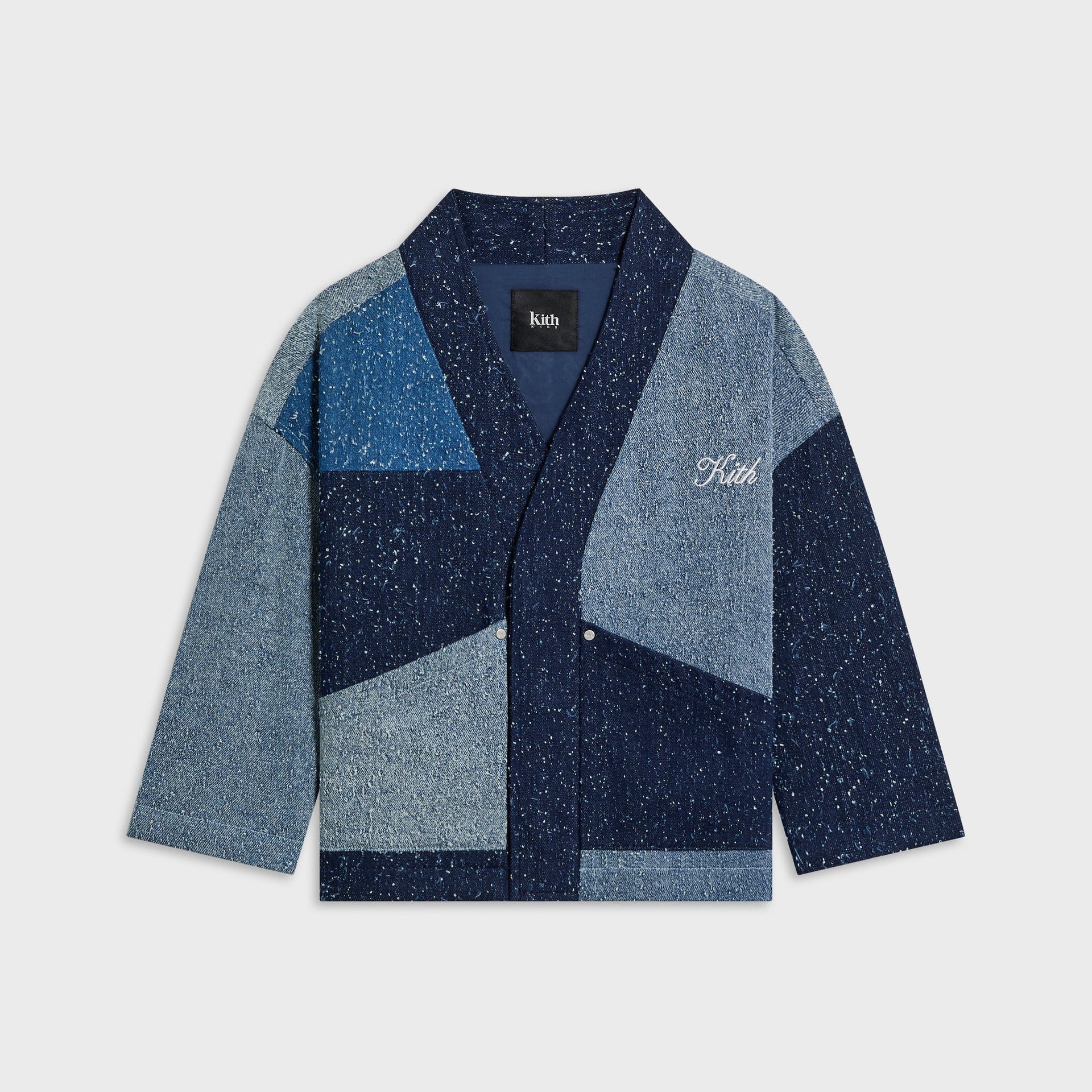 Kith Kids Patchwork Textured Denim Gi Shirt - Indigo - PH