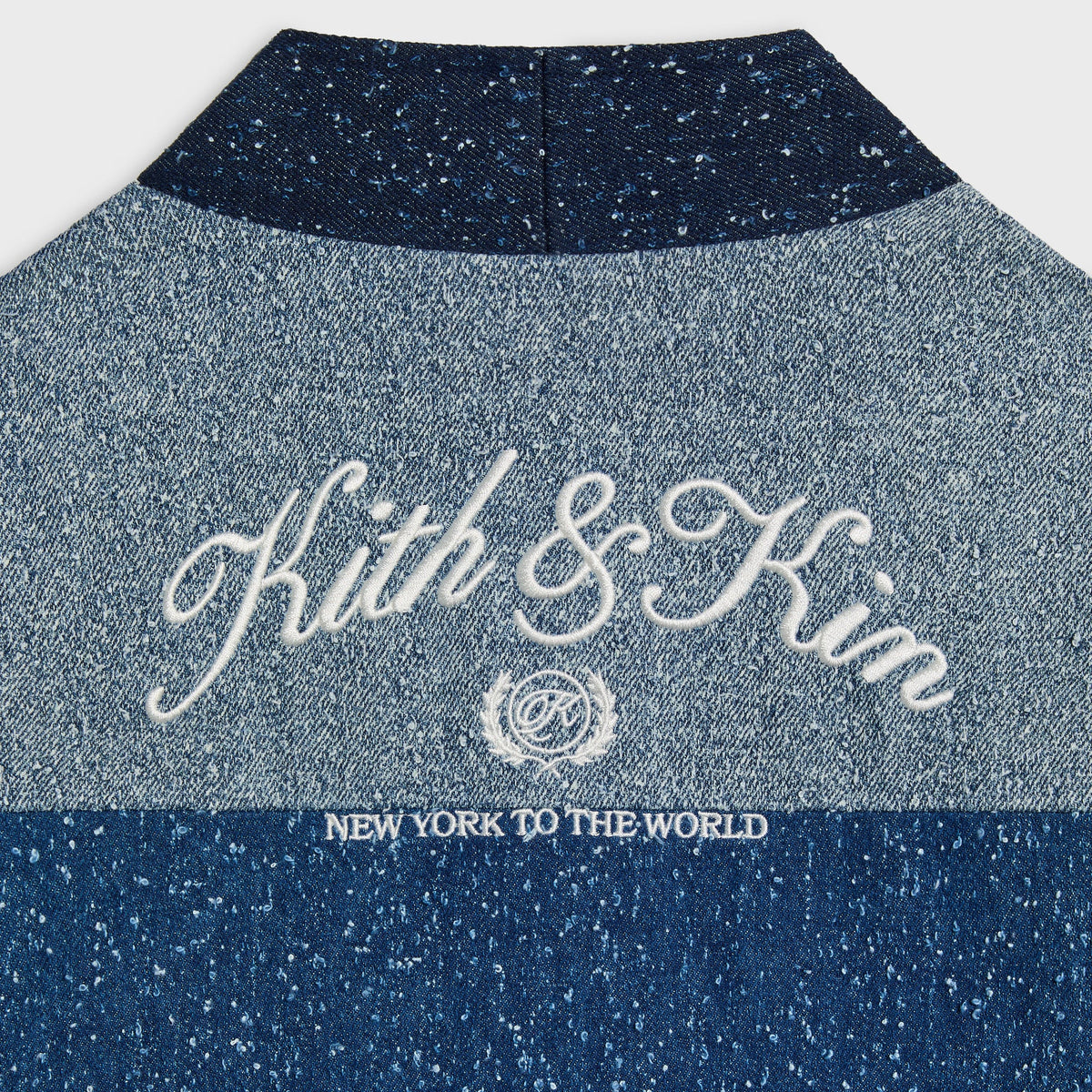 Kith Kids Patchwork Textured Denim Gi Shirt - Indigo