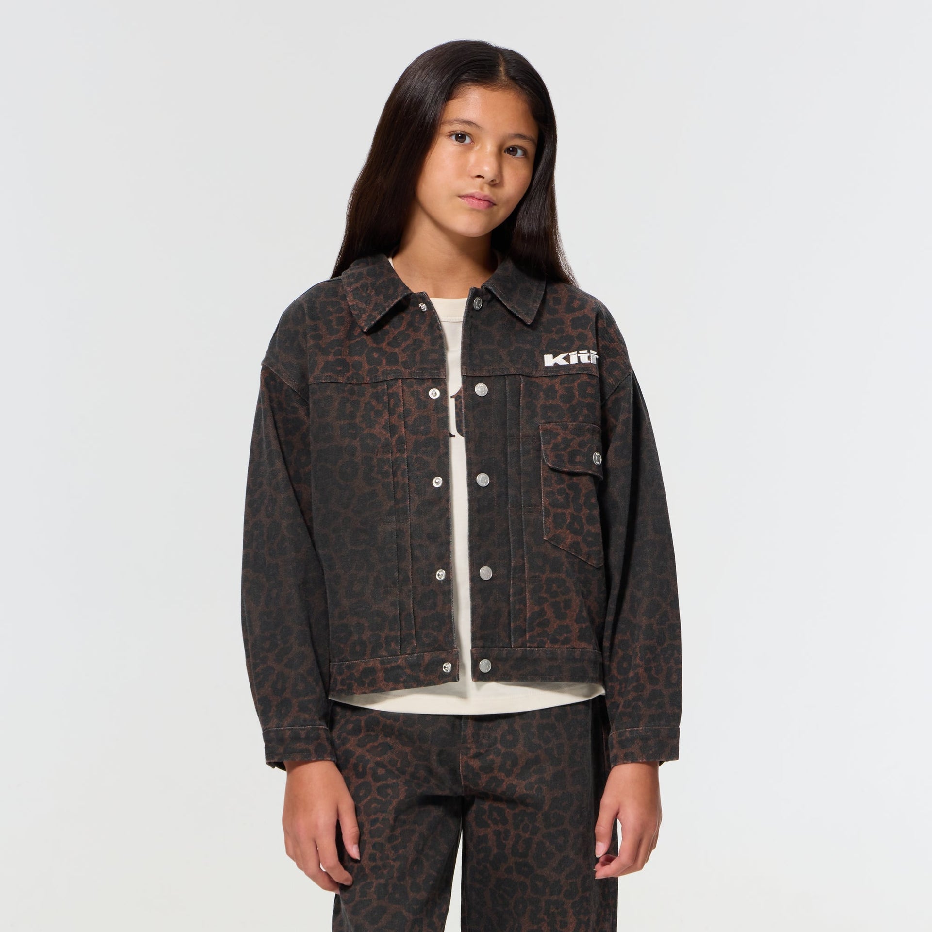 Kith Kids Leopard Alonzo Denim Jacket - Incognito - PH
