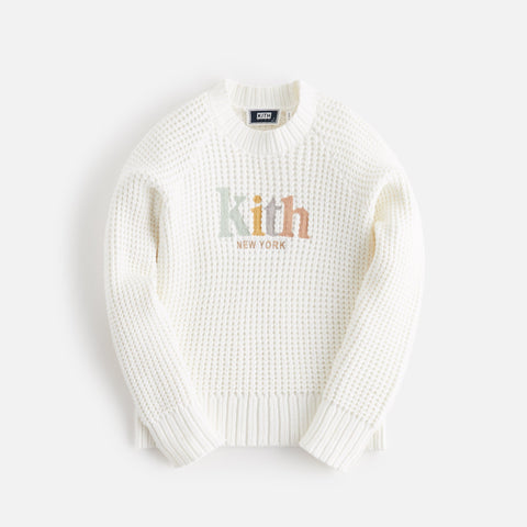 Kith Kids Serif Logo Sweater - Silk