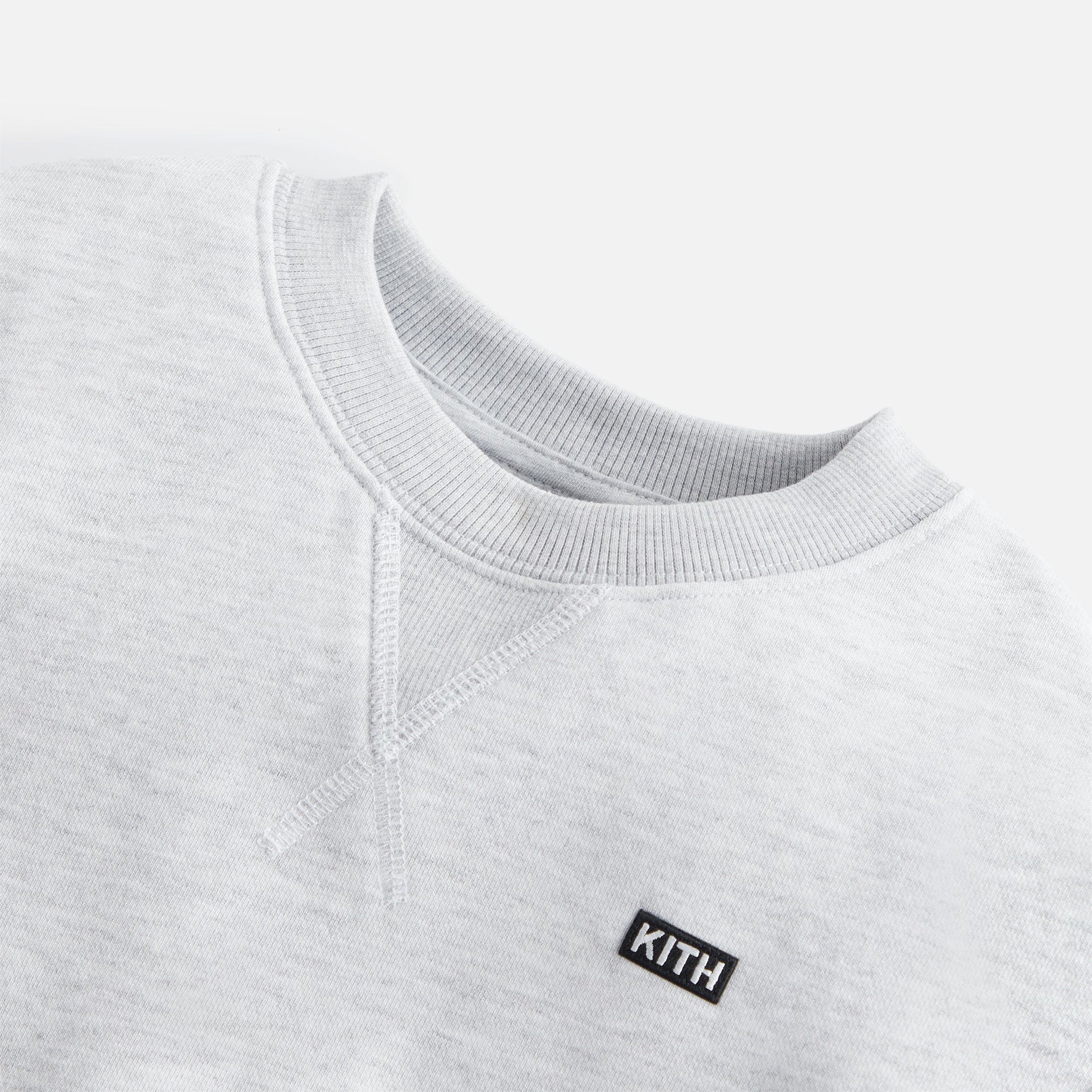 Kith Kids Long Sleeve Nelson Crew - Light Heather Grey