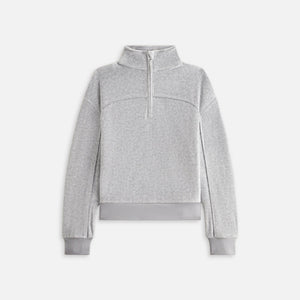 Kith Kids Velour Hunter Quarter Zip - Heather Grey